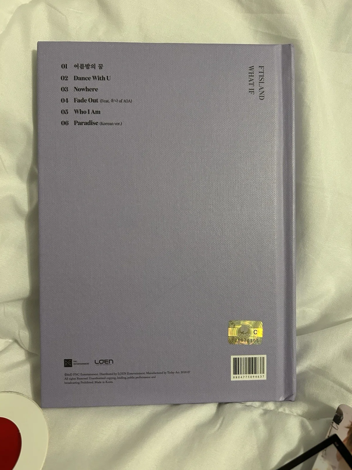 OT5 SIGNED FT ISLAND album What If, image 2