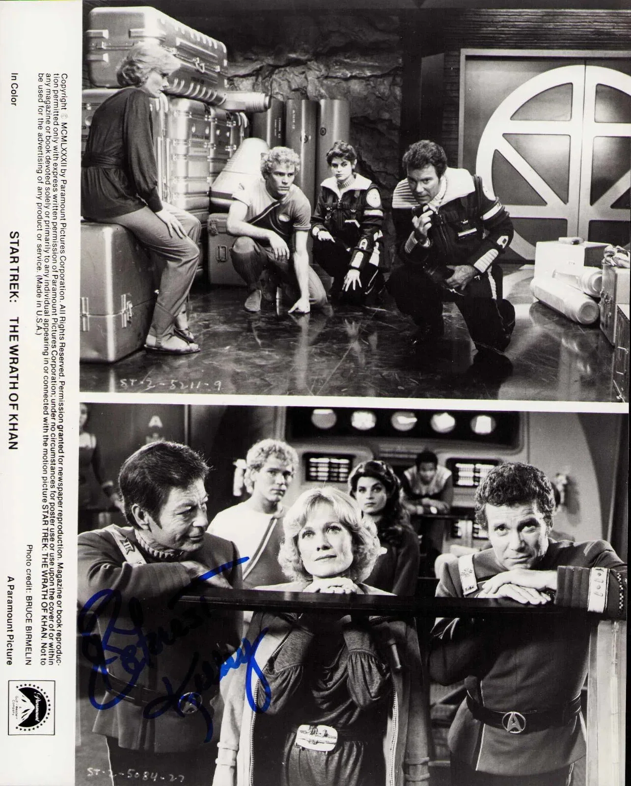 Deforest Kelley — Deforest Kelley signed Star Trek photograph vintage autograph photo KHAN x1