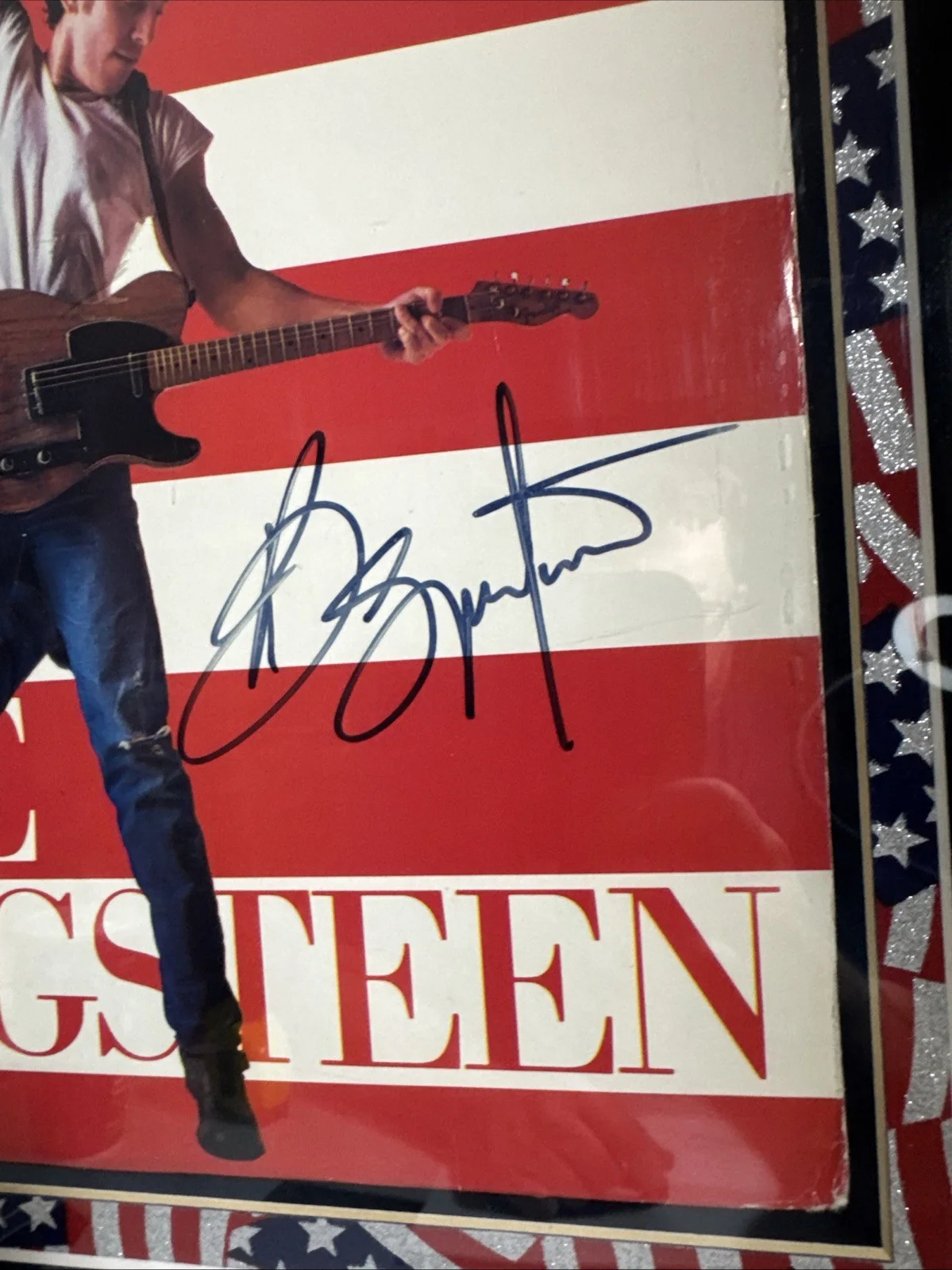 Bruce Springsteen Signed Vinyl Custom Framed 32”x21.5, image 3