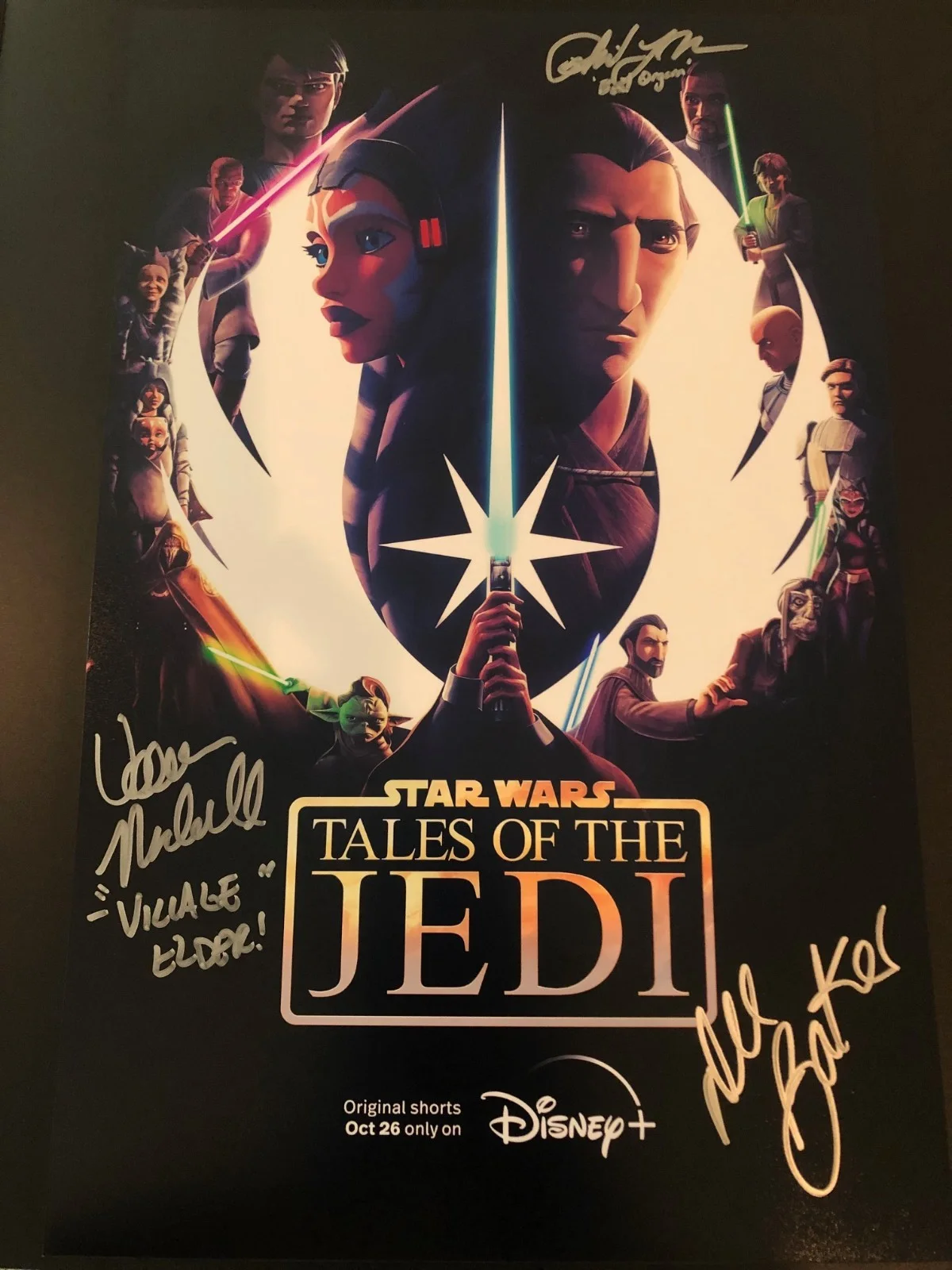 Dee Bradley Baker — Star Wars: Tales of the Jedi Signed 11x17 Autograph Cast x3 Mini Poster Project