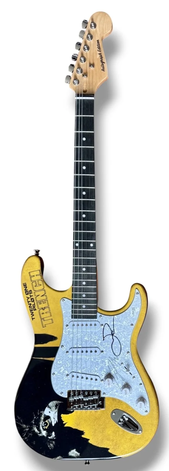 Twenty One Pilots Signed Guitar Custom JSA COA Tyler Joseph Josh Dun Trench, изображение 3