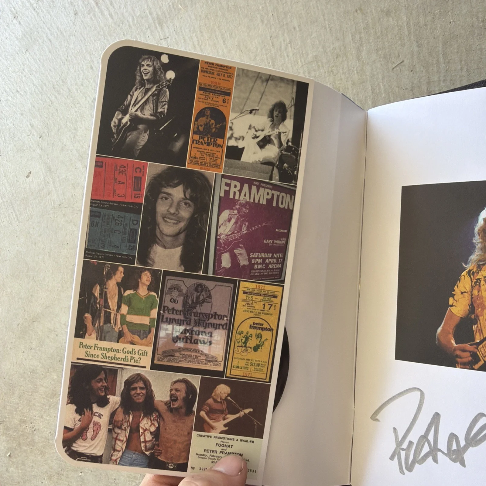 Peter Framton — PETER FRAMPTON SIGNED AUTOGRAPH "A Walk in my shoes" journal mini program book, image 4