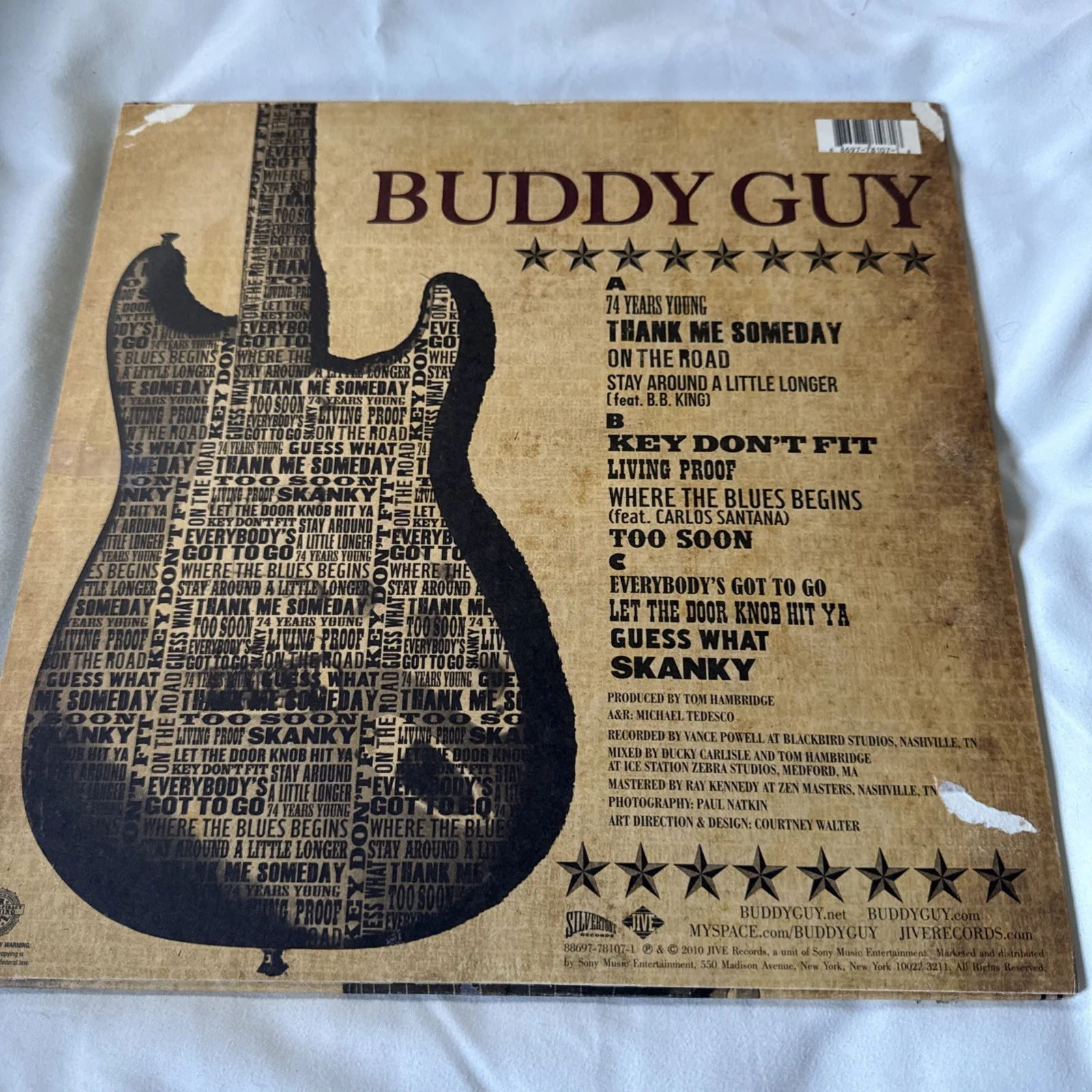Bubby Guy — BUDDY GUY SIGNED AUTOGRAPHED LIVING PROOF ALBUM VINYL RECORD RARE JSA, изображение 2