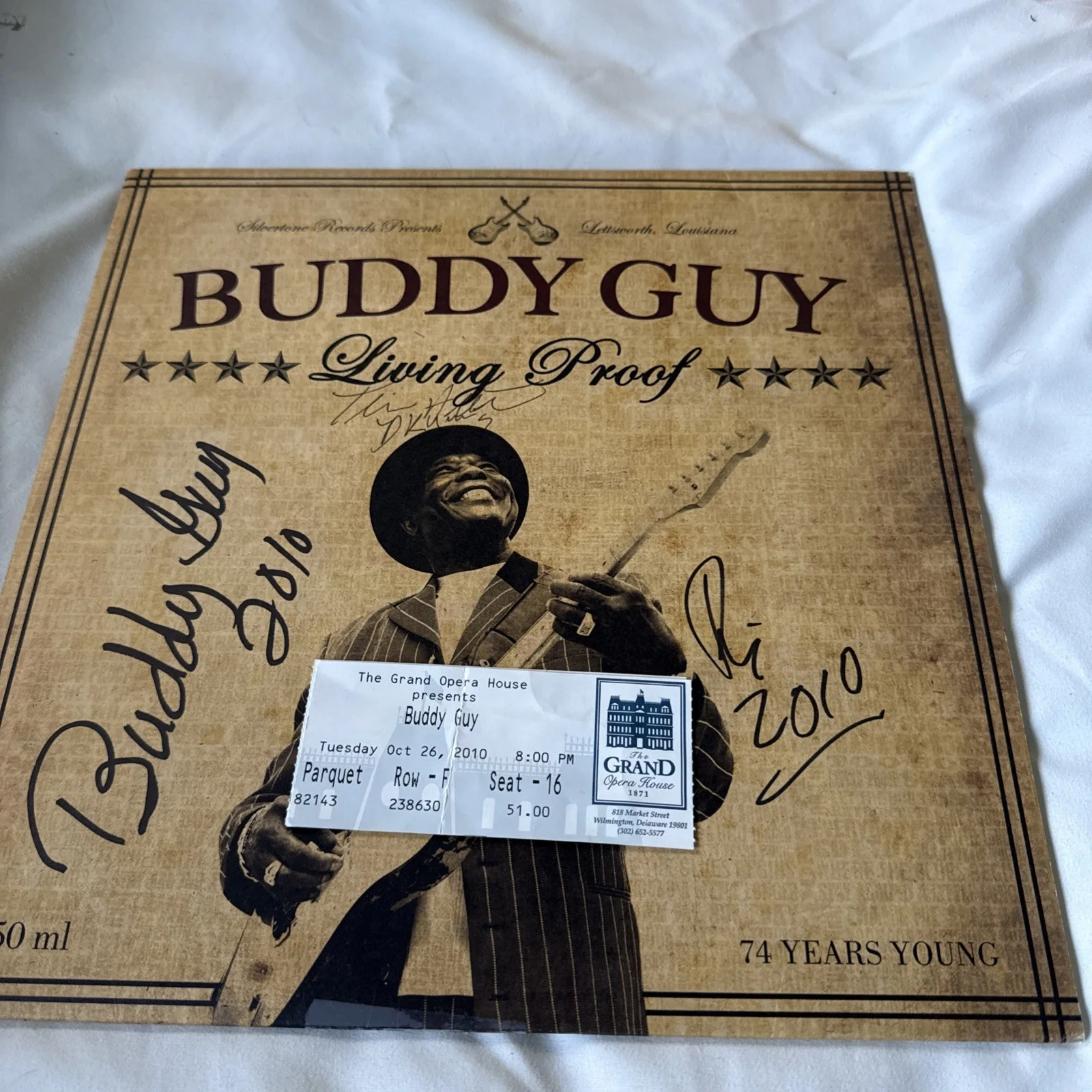 Bubby Guy — BUDDY GUY SIGNED AUTOGRAPHED LIVING PROOF ALBUM VINYL RECORD RARE JSA, изображение 3