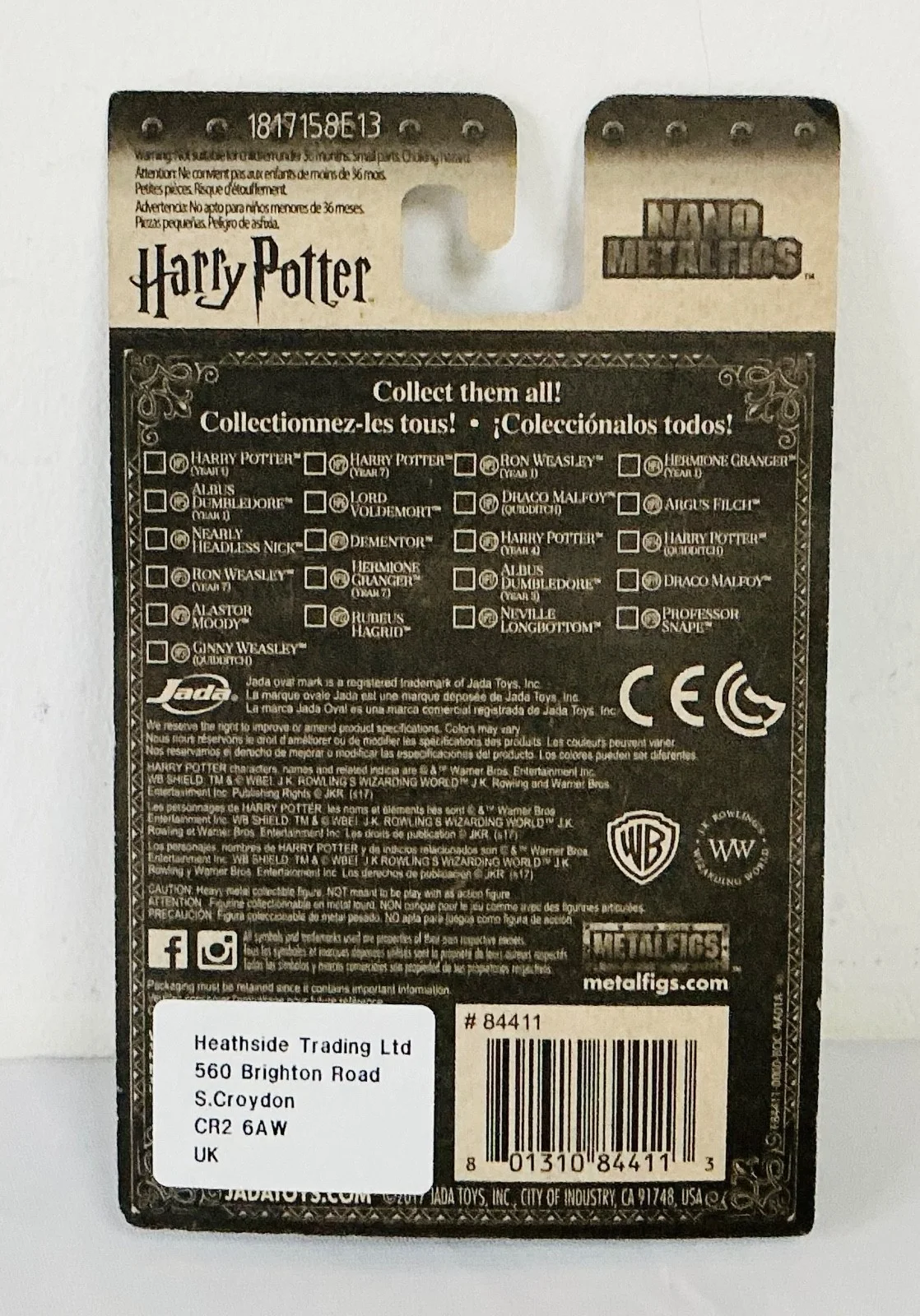 BNIB WB JADA TOYS HARRY POTTER HP2 NANO METALFIGS DIE-CAST FIGURE COLLECT RARE, изображение 2