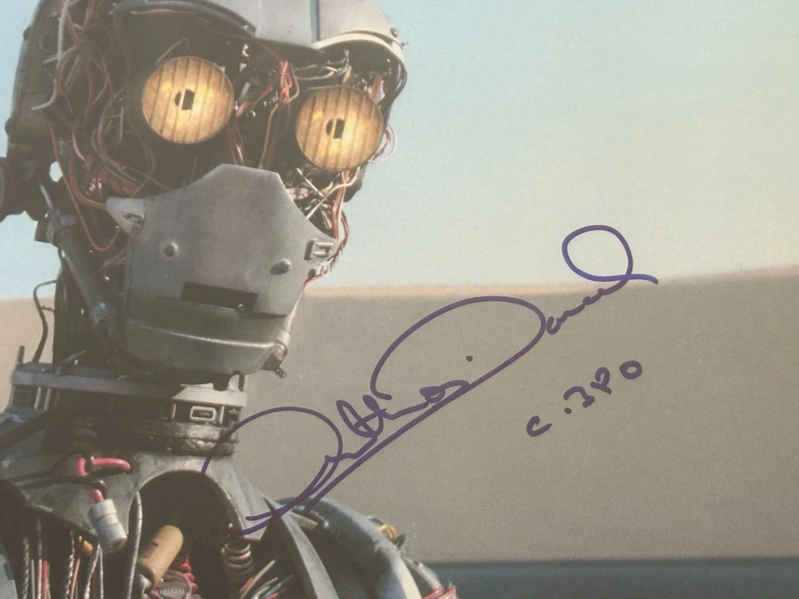 ANTHONY DANIELS — ANTHONY DANIELS Signed STAR WARS 8 X 10 PHOTO Beckett Encapsulated AUTO 10 INSCR, изображение 2