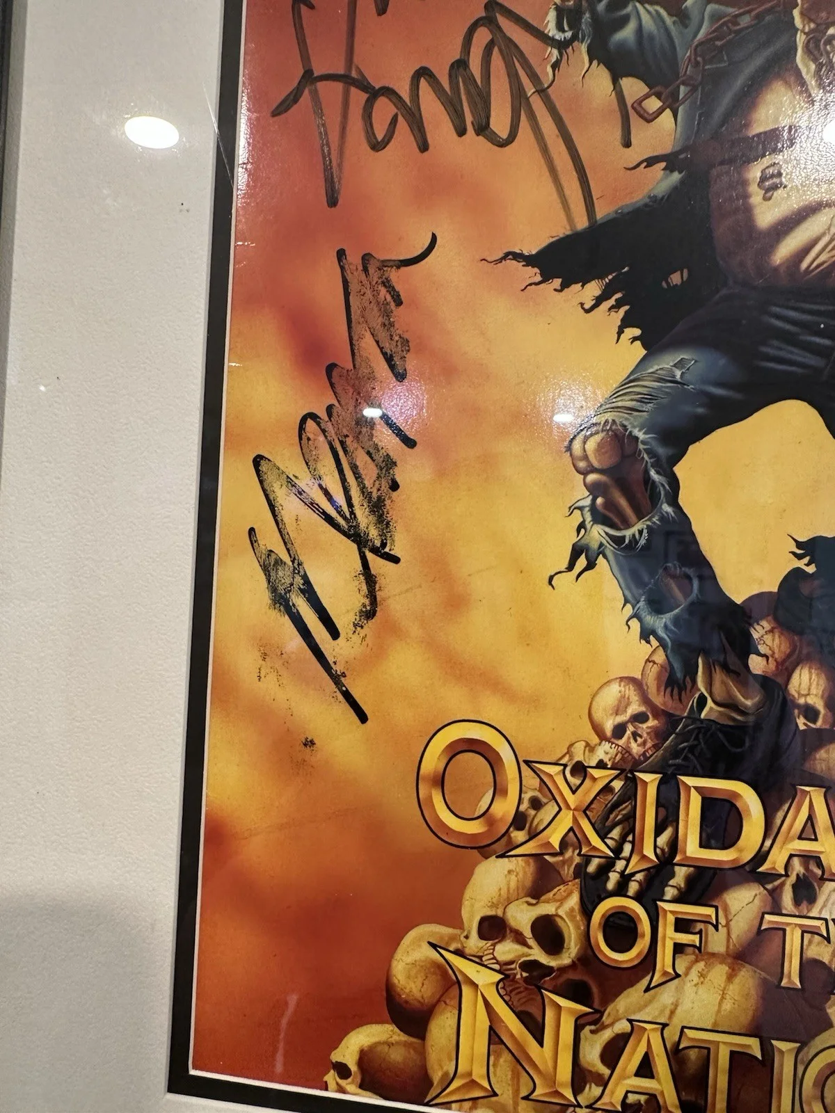 Megadeth Oxidation Of The Nations Tour Book Signed By Full Classic Lineup Framed, image 2