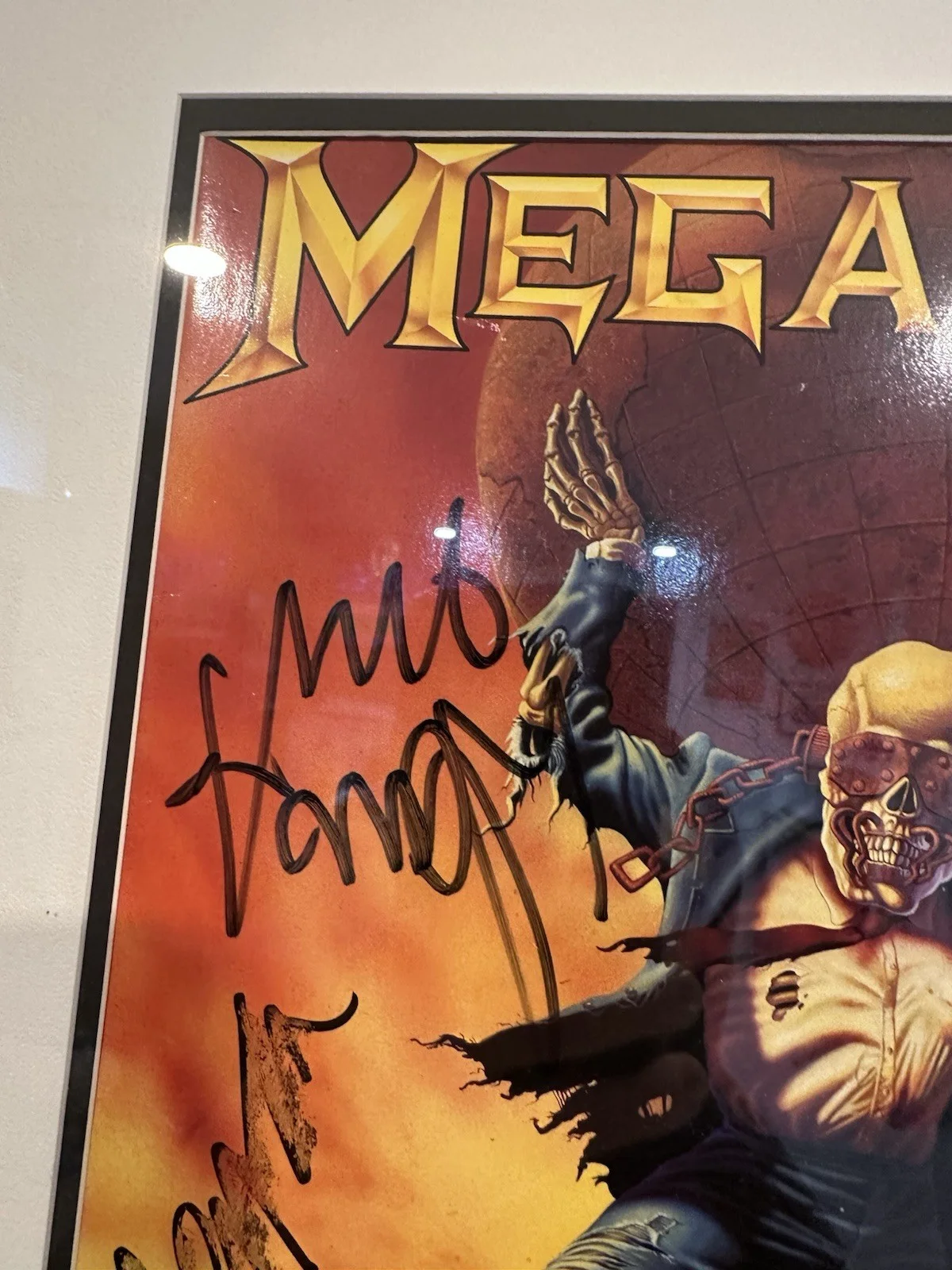 Megadeth Oxidation Of The Nations Tour Book Signed By Full Classic Lineup Framed, image 4