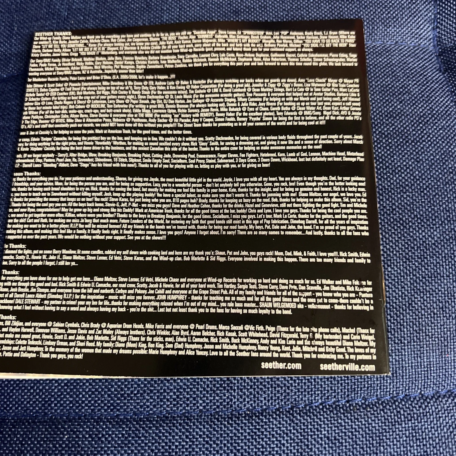 Seether Signed Karma and Effect CD & Booklet 2005 Autographed ￼, image 2