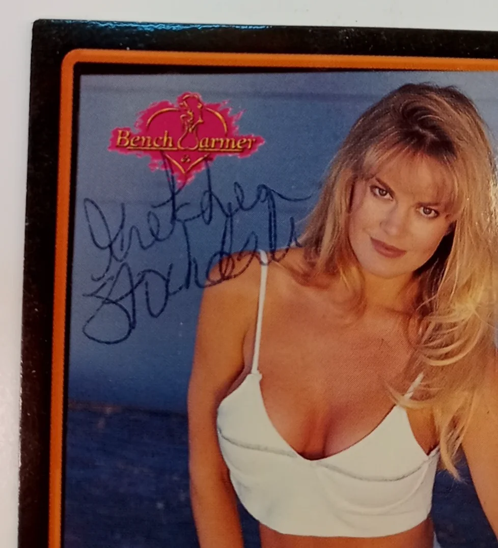 Gretchen Stockdale — Gretchen Stockdale Signed NM/Mint 1994 Bench Warmer Rookie Card #190 Autograph, изображение 2