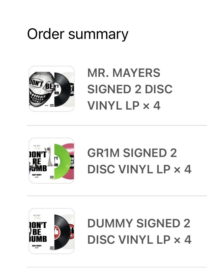 SIGNED ASAP ROCKY Dont Be Dumb Mr Mayers Vinyl 2xLP Insert Black IN HAND ❤️✅ NEW, изображение 4