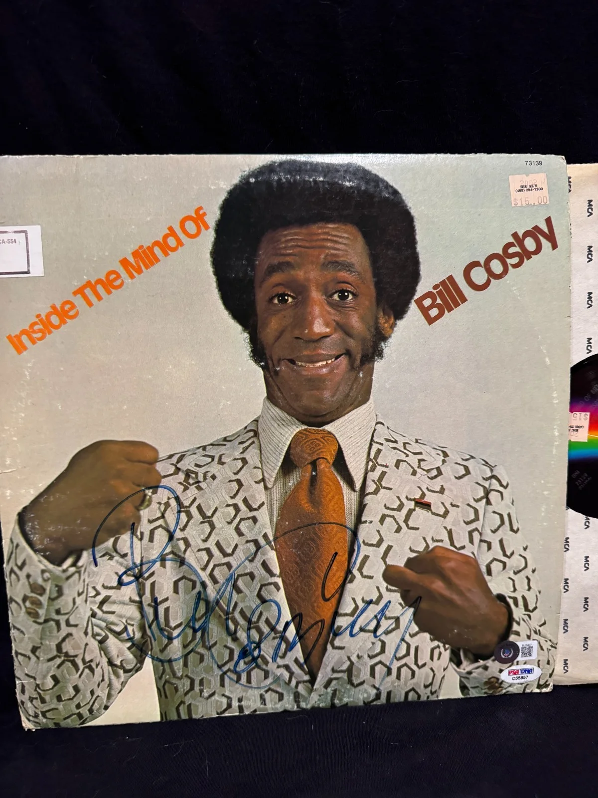 BILL COSBY SIGNED AUTOGRAPH INSIDE THE MIND OF RECORD ALBUM PSA/DNA BAS COA, изображение 2
