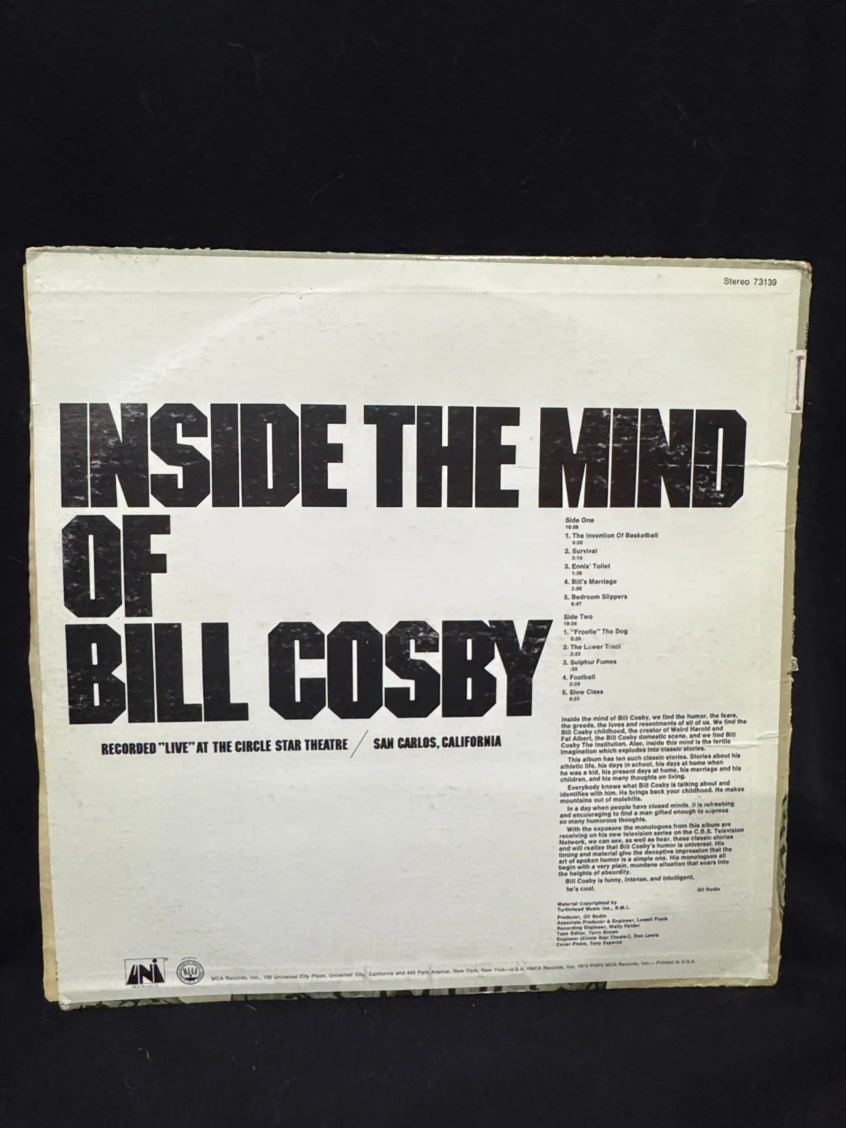 BILL COSBY SIGNED AUTOGRAPH INSIDE THE MIND OF RECORD ALBUM PSA/DNA BAS COA, изображение 5
