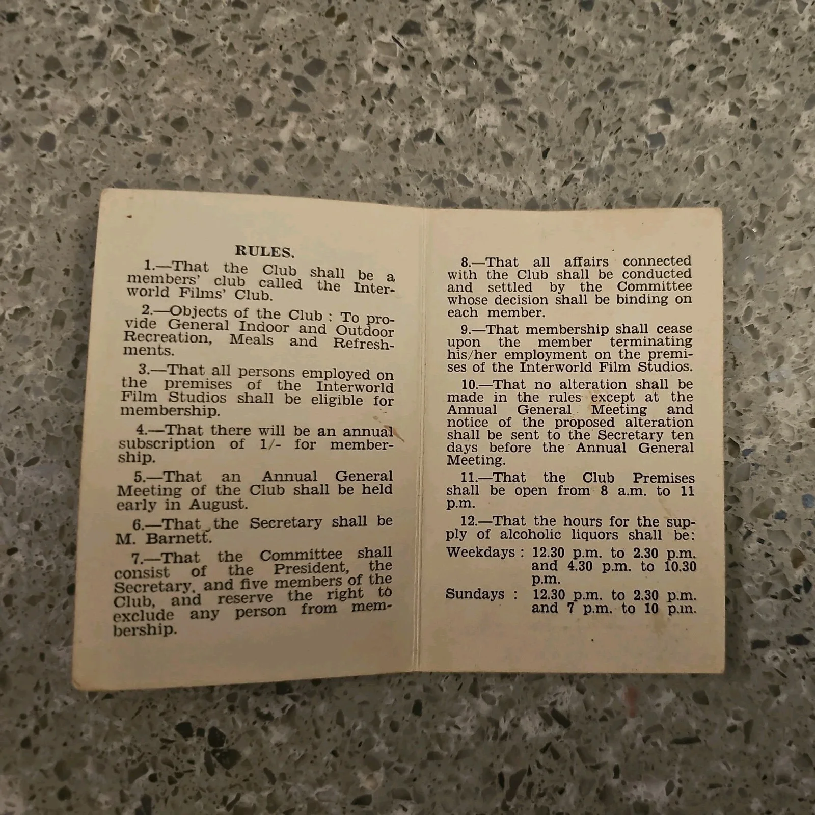 Interworld Films Club Members Rule Book 1934, изображение 2