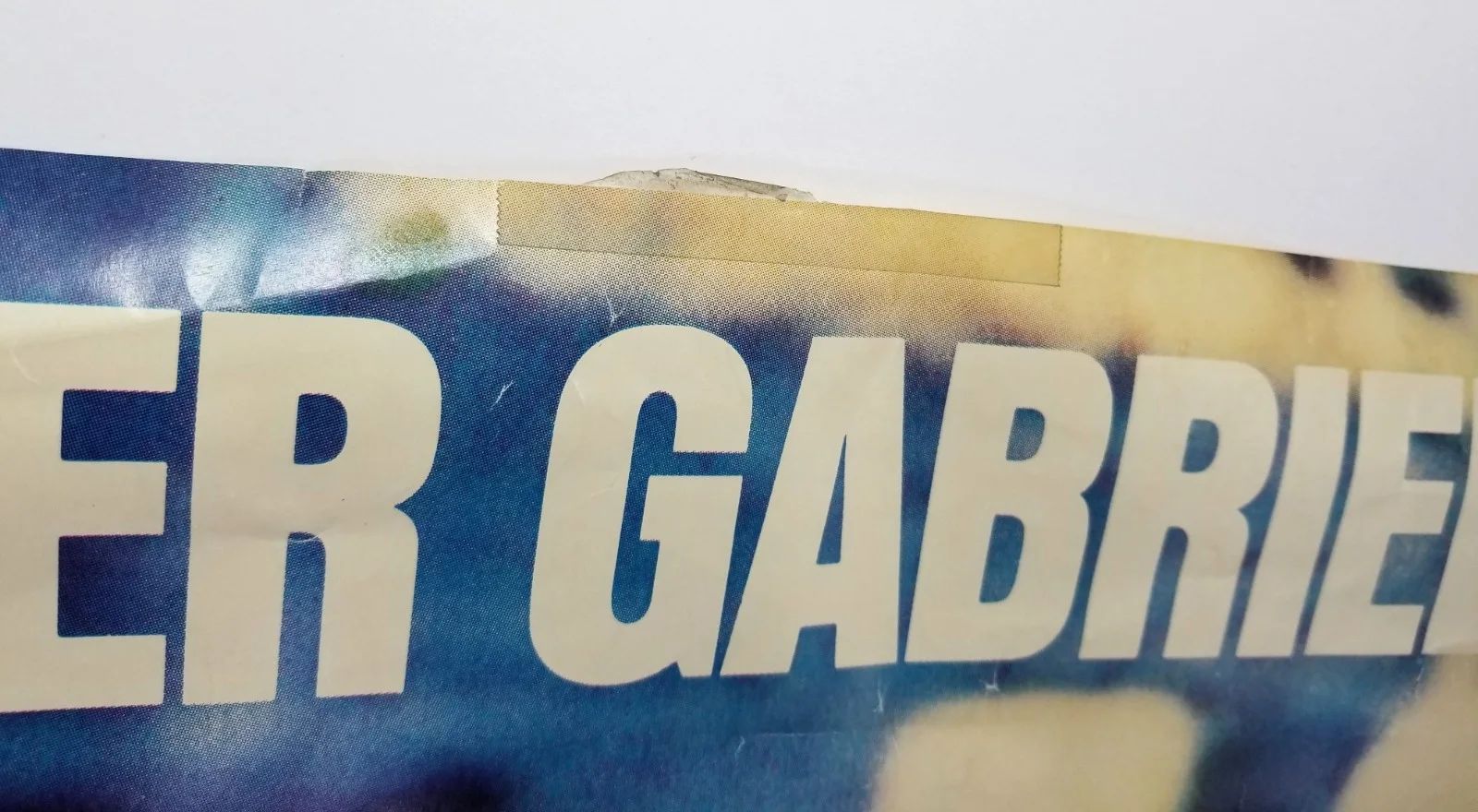 Peter Gabriel hand SIGNED 23x23" Security Album Promo Poster JSA COA Genesis, изображение 5