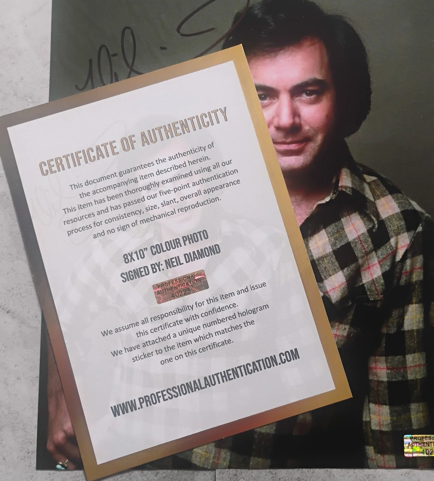 Neil Diamond Hand Signed Autograph COA 8x10 Photo NO US TARIFFS, image 4
