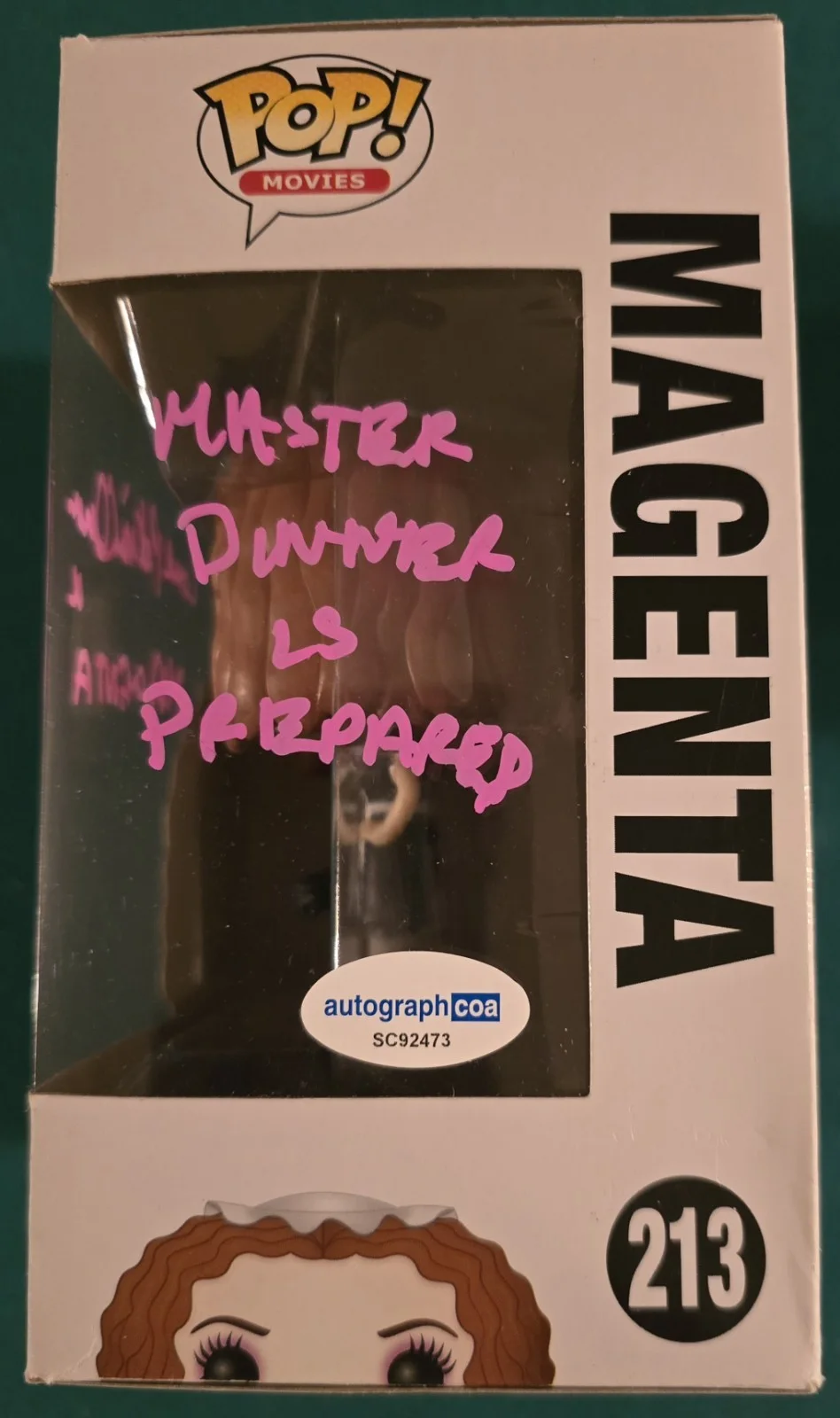 Patricia Quinn — Patricia Quinn Signed Funko Pop Rocky Horror Picture Show ACOA Sticker Only, изображение 2