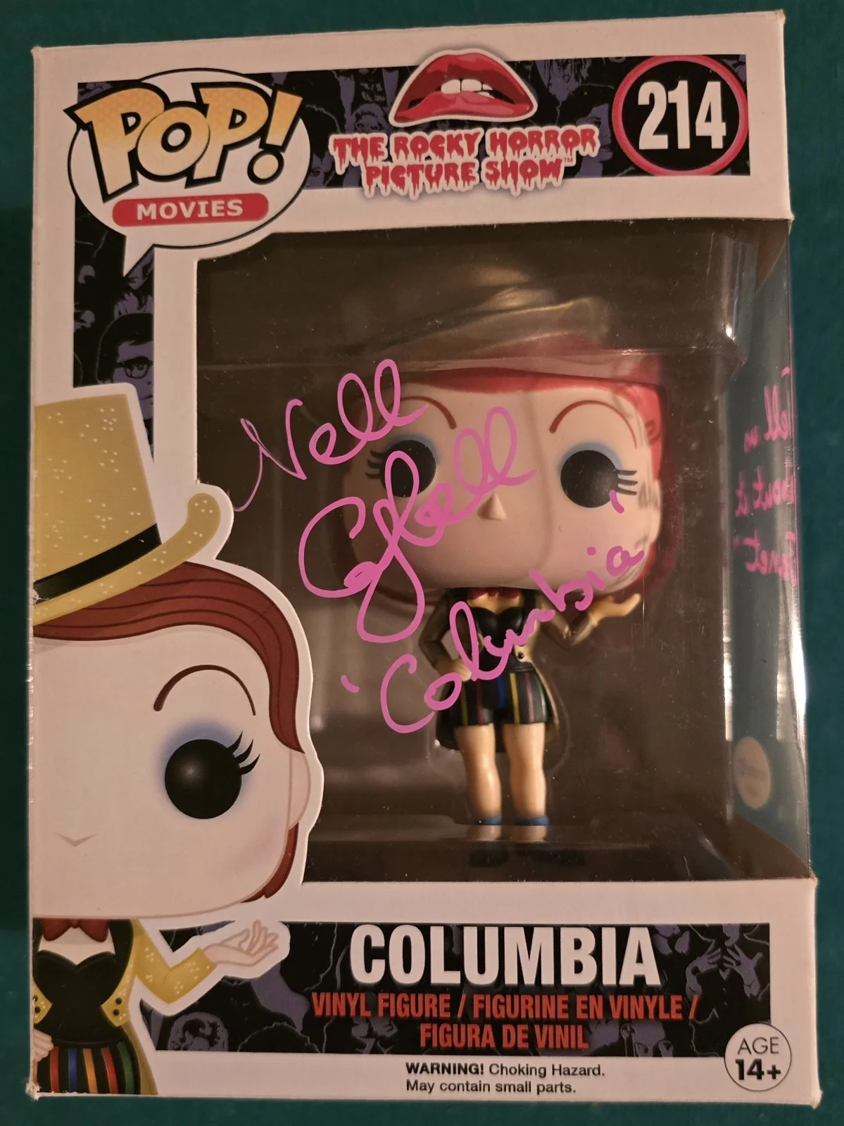 Nell Campbell — Nell Campbell Signed Funko Pop Rocky Horror Picture Show ACOA Sticker Only