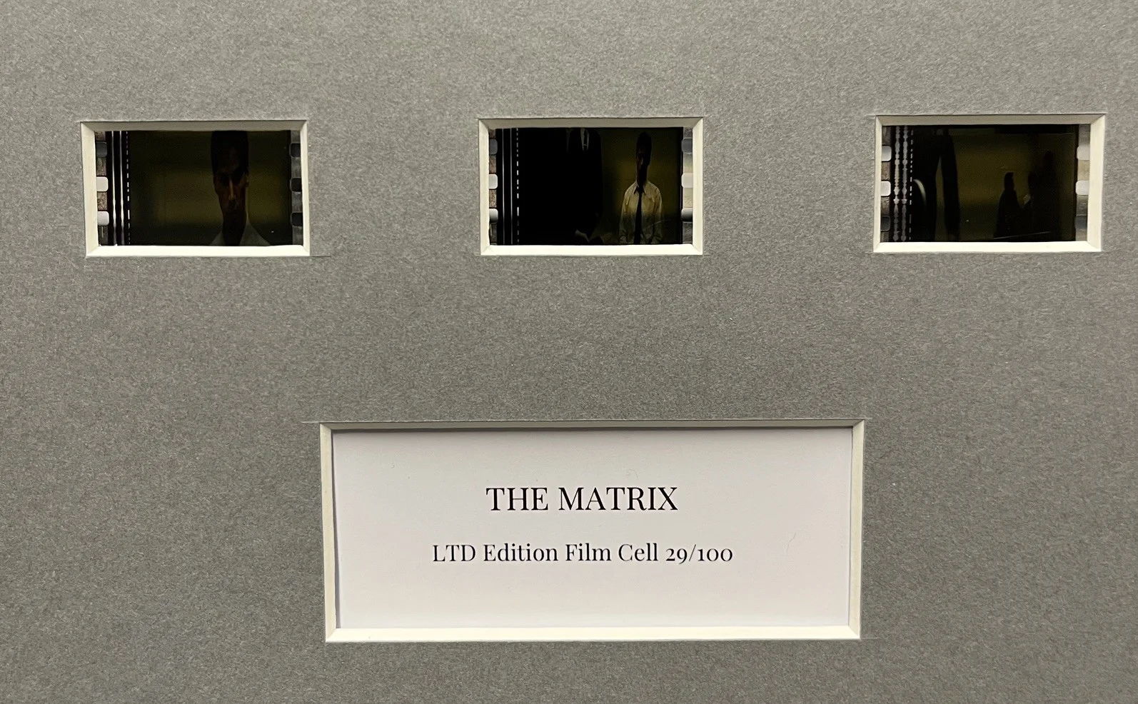 THE MATRIX. Keane Reeves. . 35mm Film Cell MOUNTED DISPLAY, изображение 3