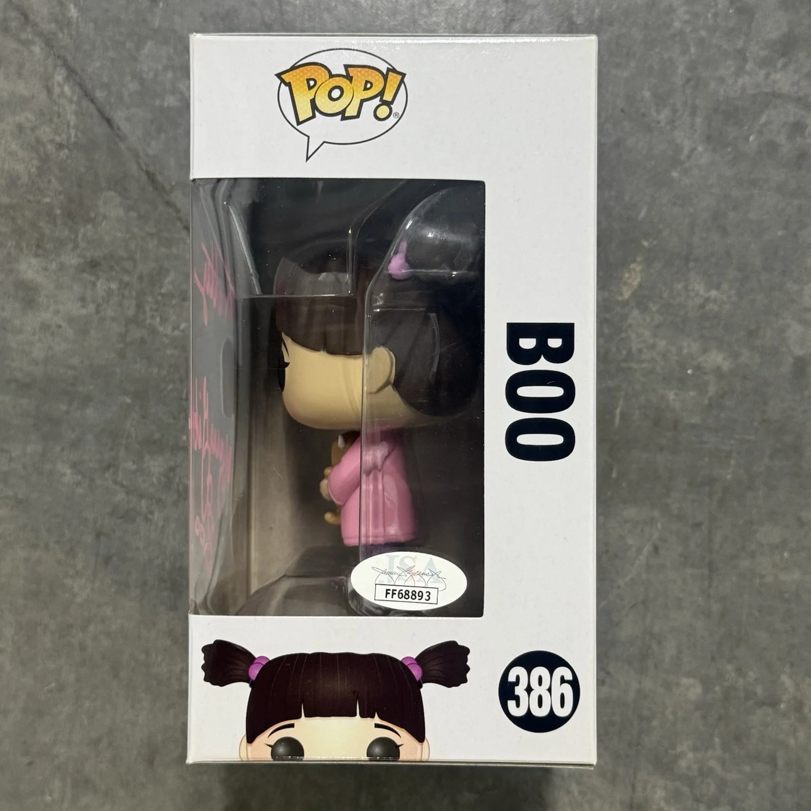 The Voice Of boo — Mary Gibbs Signed Autographed Monsters Inc Boo Funko Pop FULL NAME AUTO JSA COA1, изображение 5