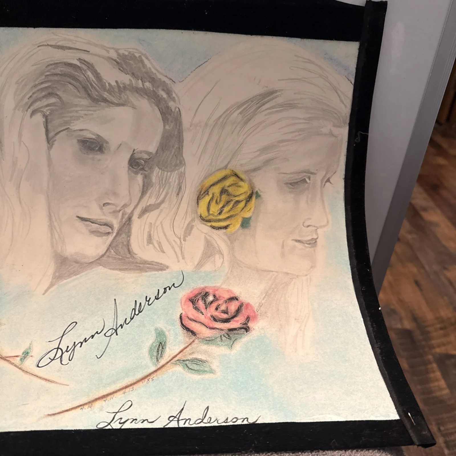 Lynn Anderson Autographed Drawing Country Music Singer 20” X 14” Box30, image 4