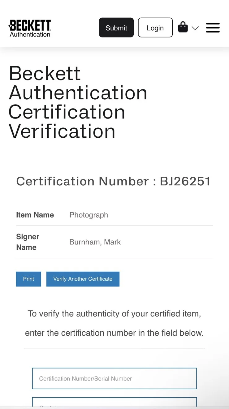 Mark Burnham 8x10 Signed Leatherface Autograph Beckett BAS COA Texas Chainsaw TC, image 4