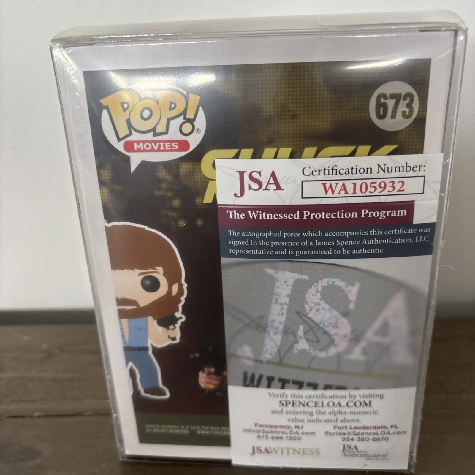 Chuck Norris — Chuck Norris Auto Signed Funko Pop! JSA *Read Subtitle*, image 3