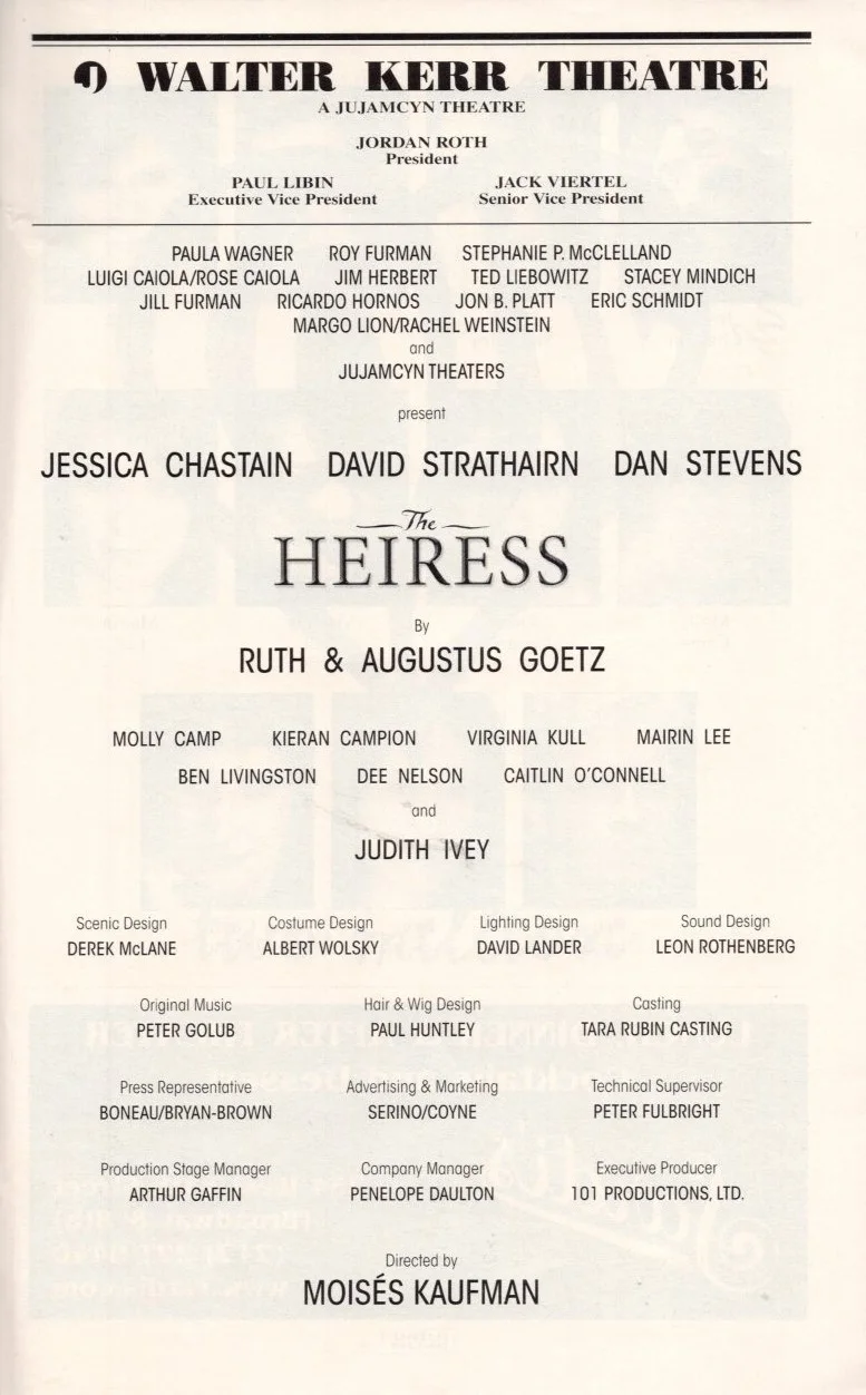 Cast — The Heiress Signed Autographed Cast Playbill, image 2