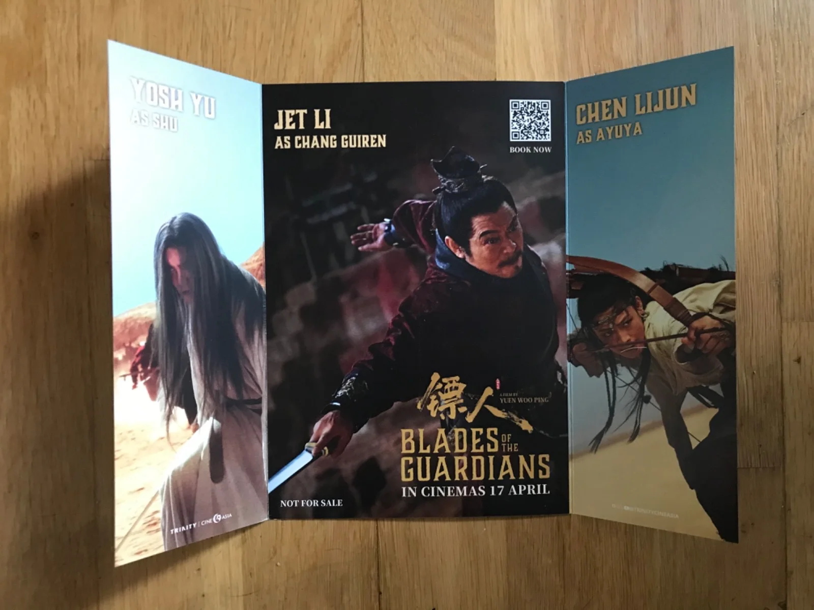 ‘Blades of the Guardians’ 2026 Movie Promo Fold-out Card: Yuen Woo Ping, Jet Li, изображение 3