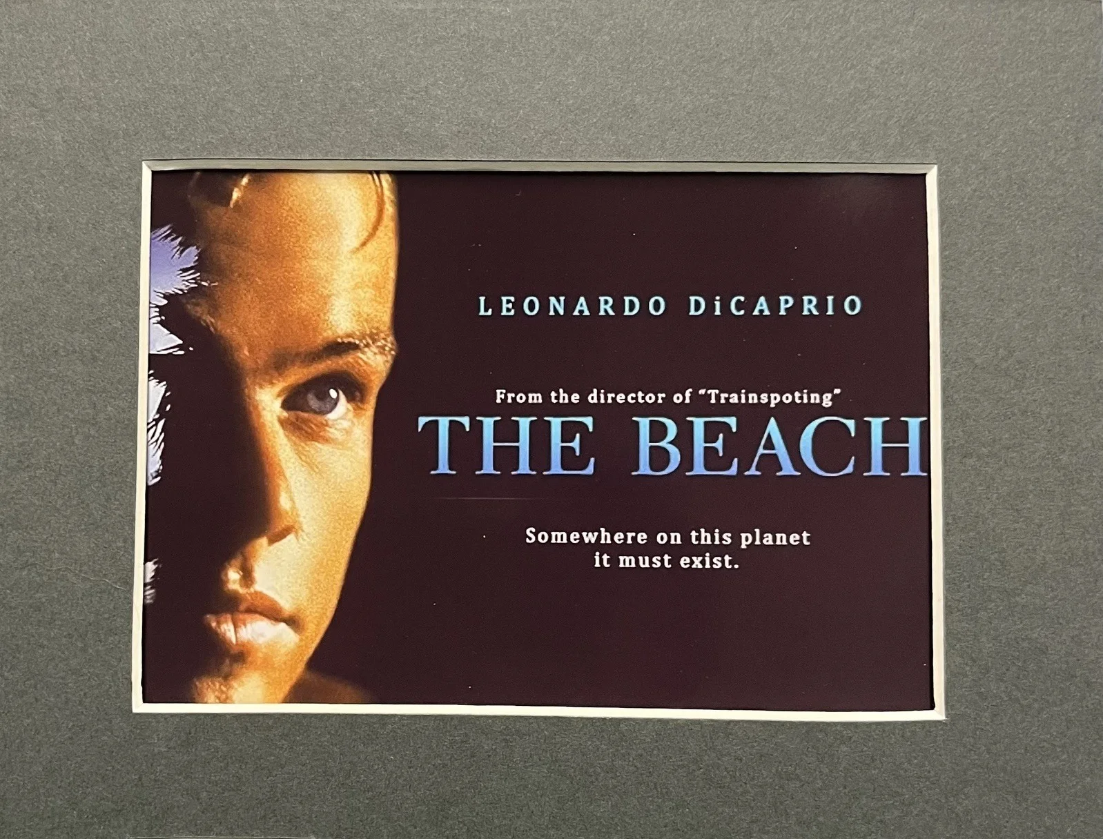 . THE BEACH. Leonardo. DiCaprio 35mm Film Cell Mounted Display, image 2