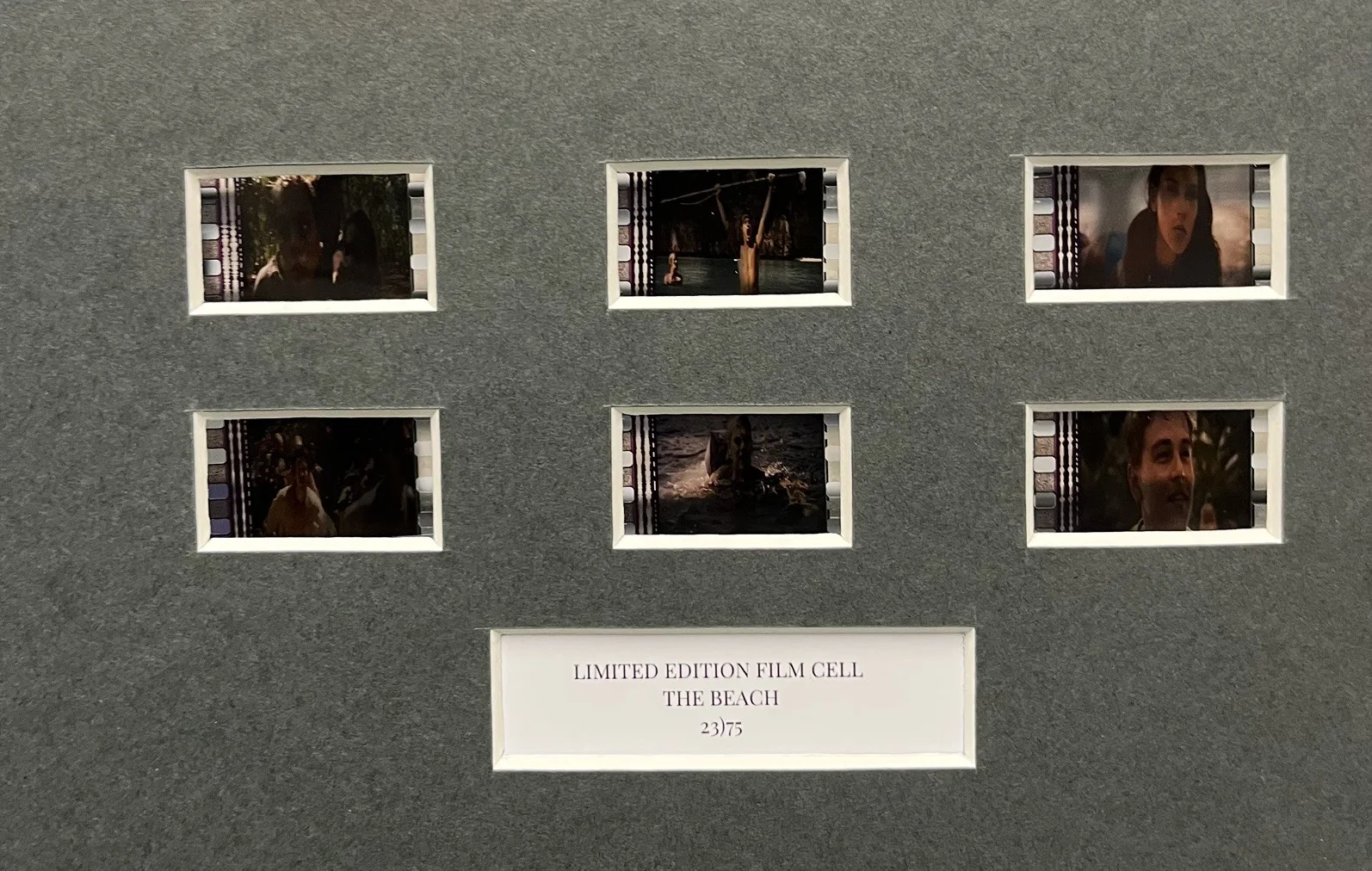 . THE BEACH. Leonardo. DiCaprio 35mm Film Cell Mounted Display, image 3