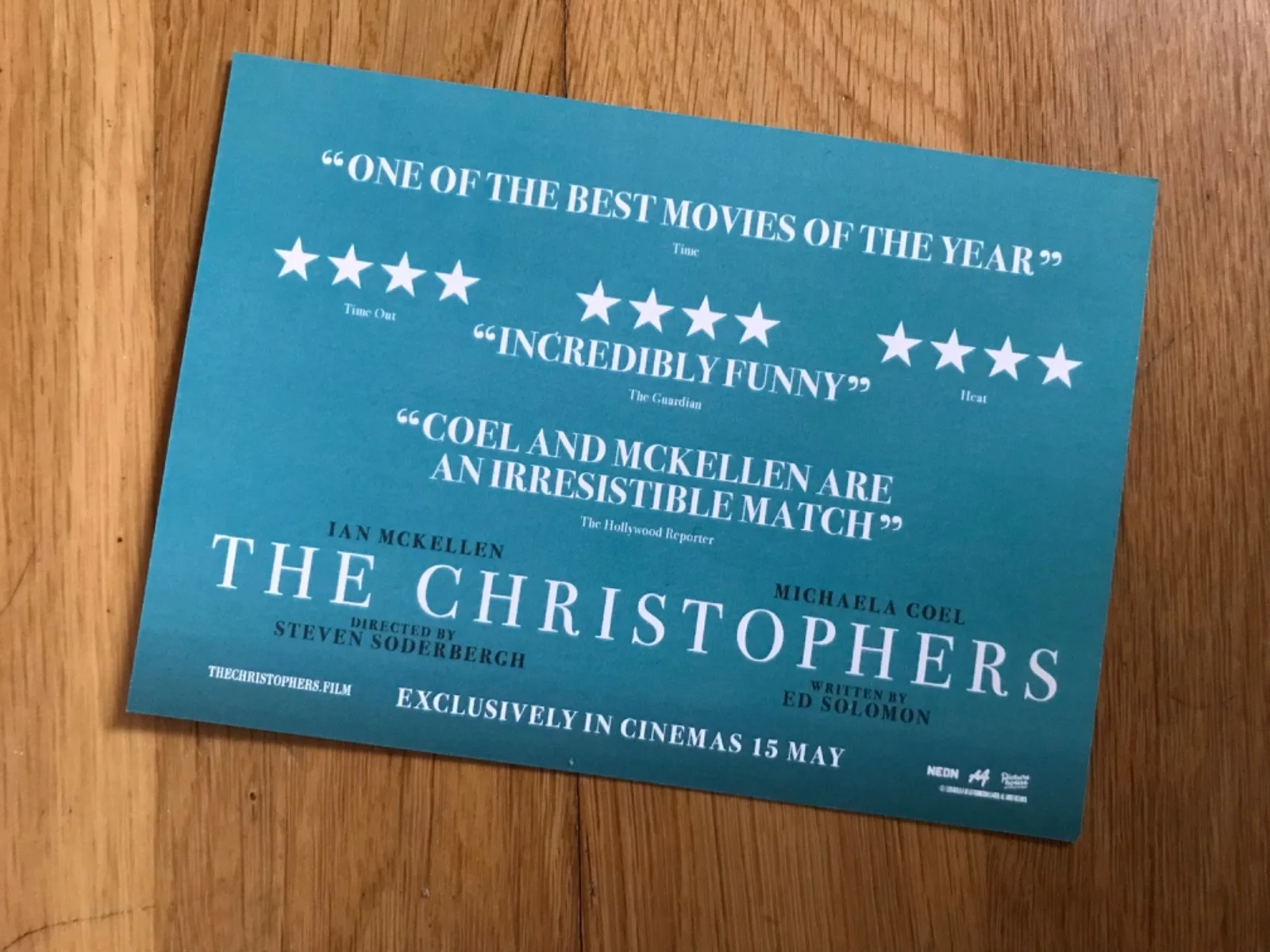 New The Christophers (2026 Movie) PROMO POSTCARD / FLYER - Ian McKellen, изображение 2