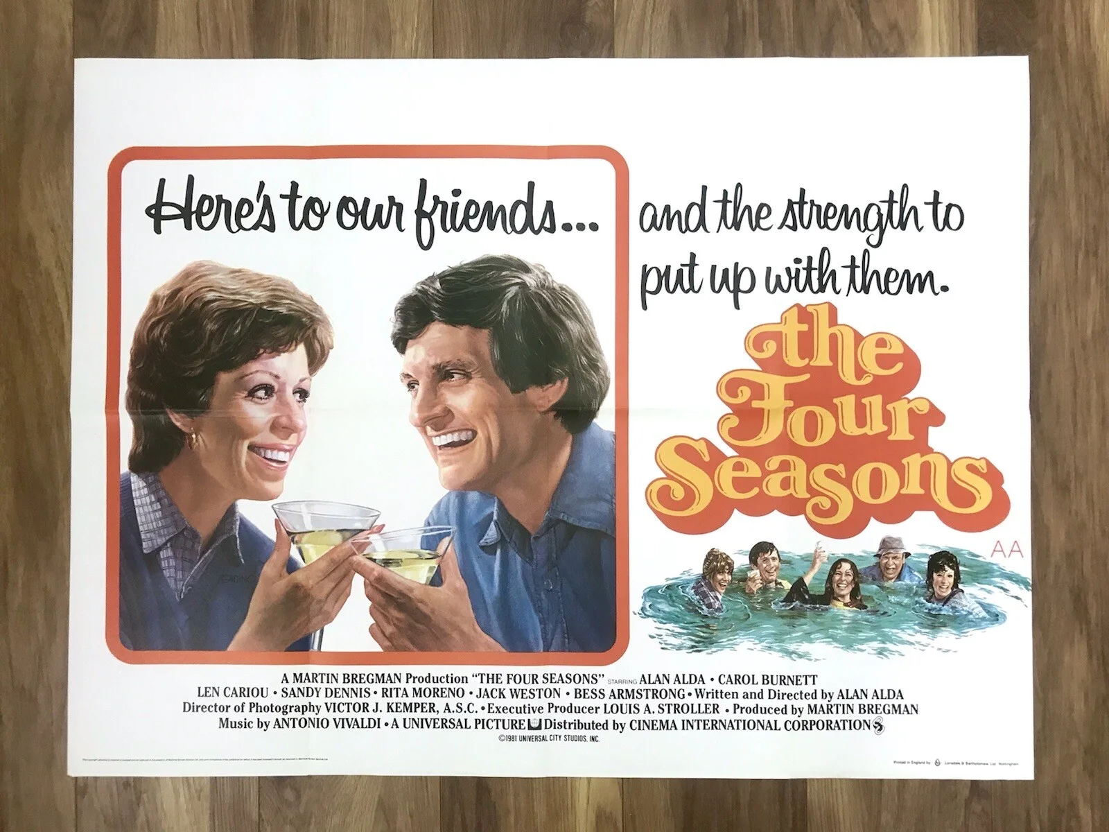 THE FOUR SEASONS Original Vintage 1981 Film Movie Poster ALAN ALDA CAROL BURNETT, изображение 2