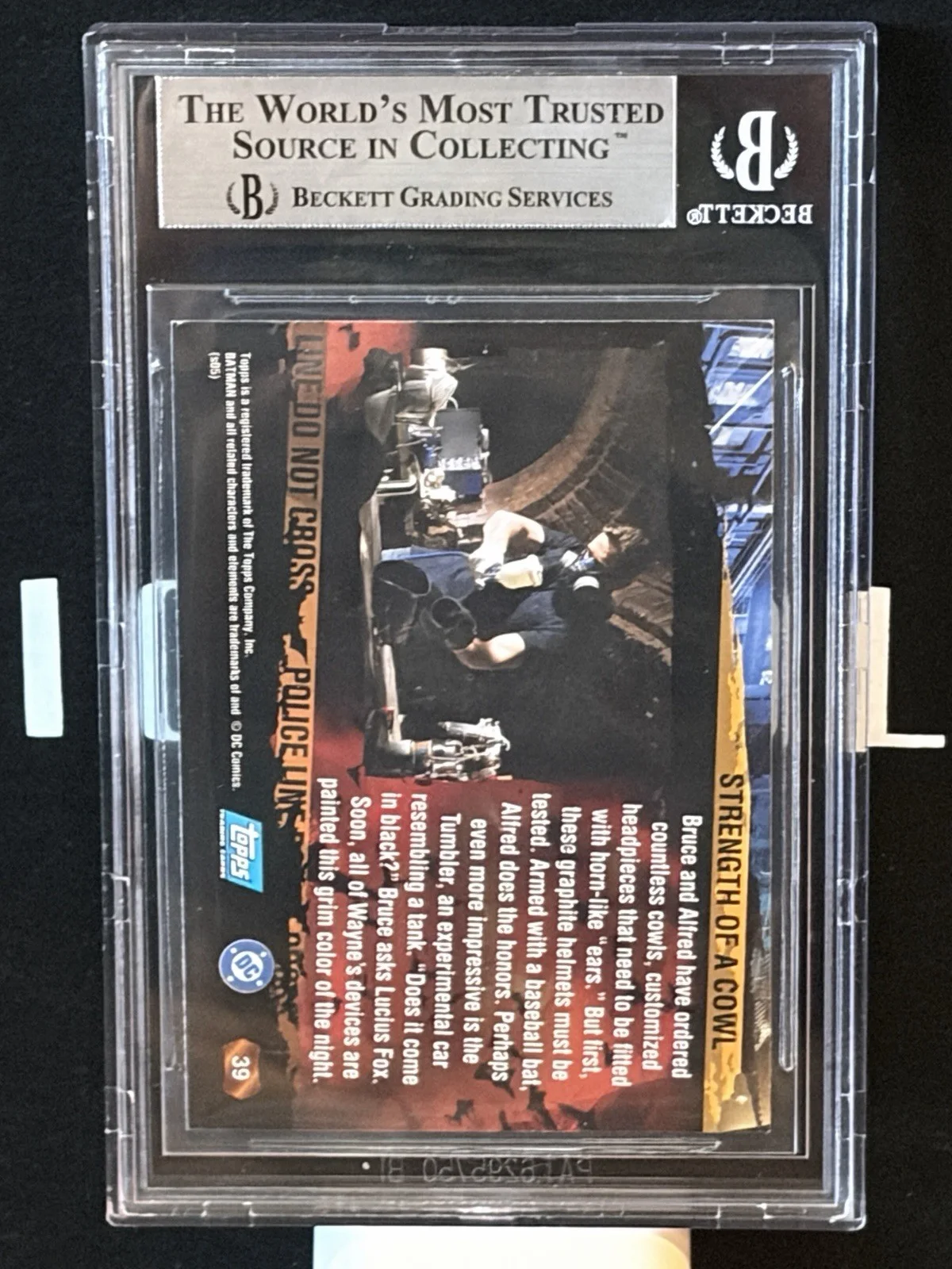 Michael Caine Signed Batman Begins Topps Card #25 Beckett Authenticated, image 2