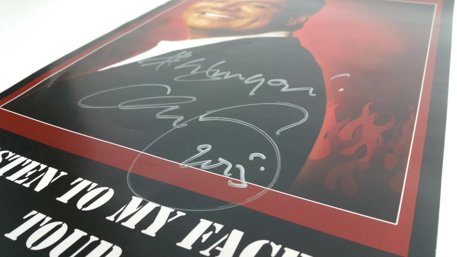 Signed Autograph George Lopez Listen to my Face Tour Collectible Poster Print, изображение 4