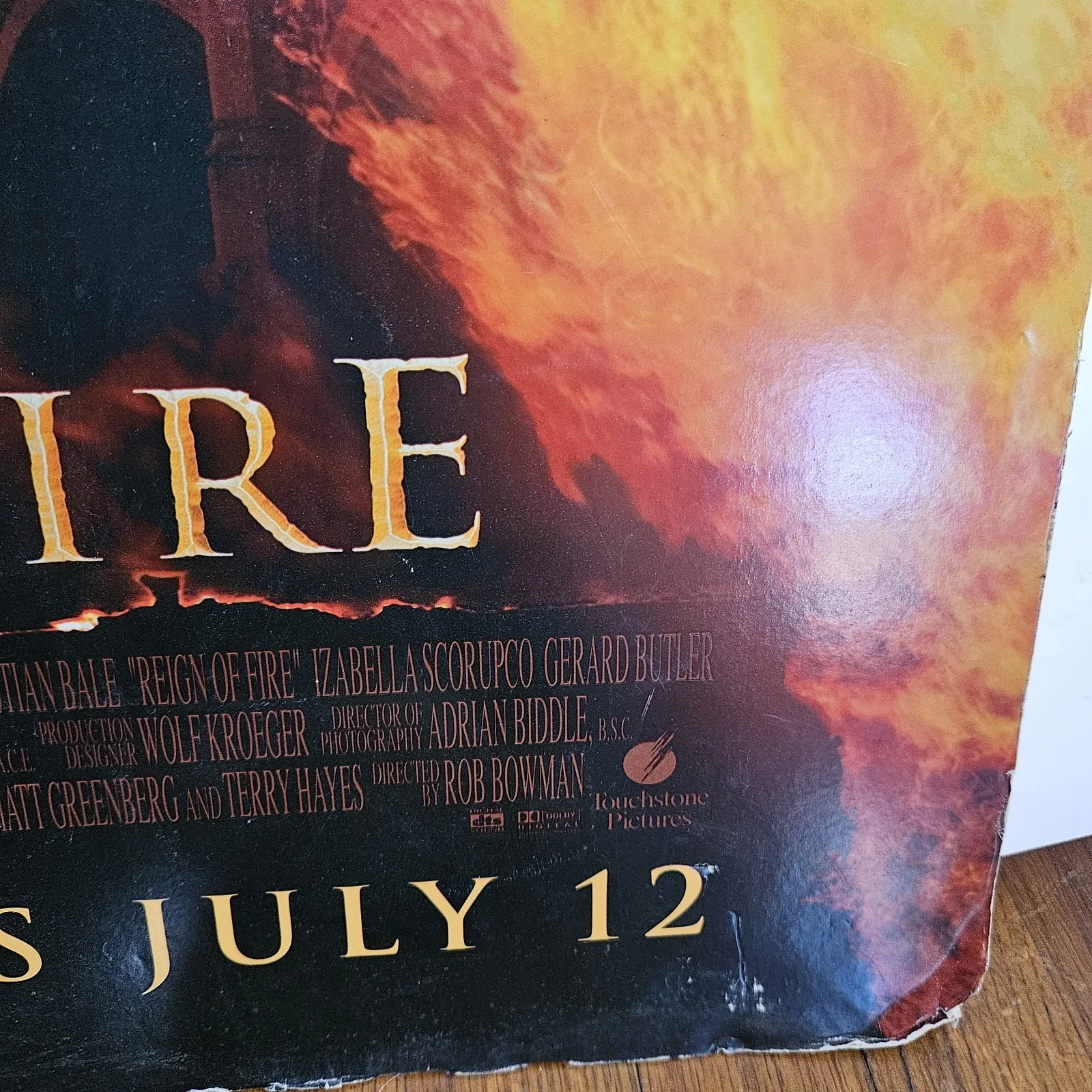 Signed Matthew McConaughey Reign of Fire 2002 Movie Board Production Poster, изображение 4