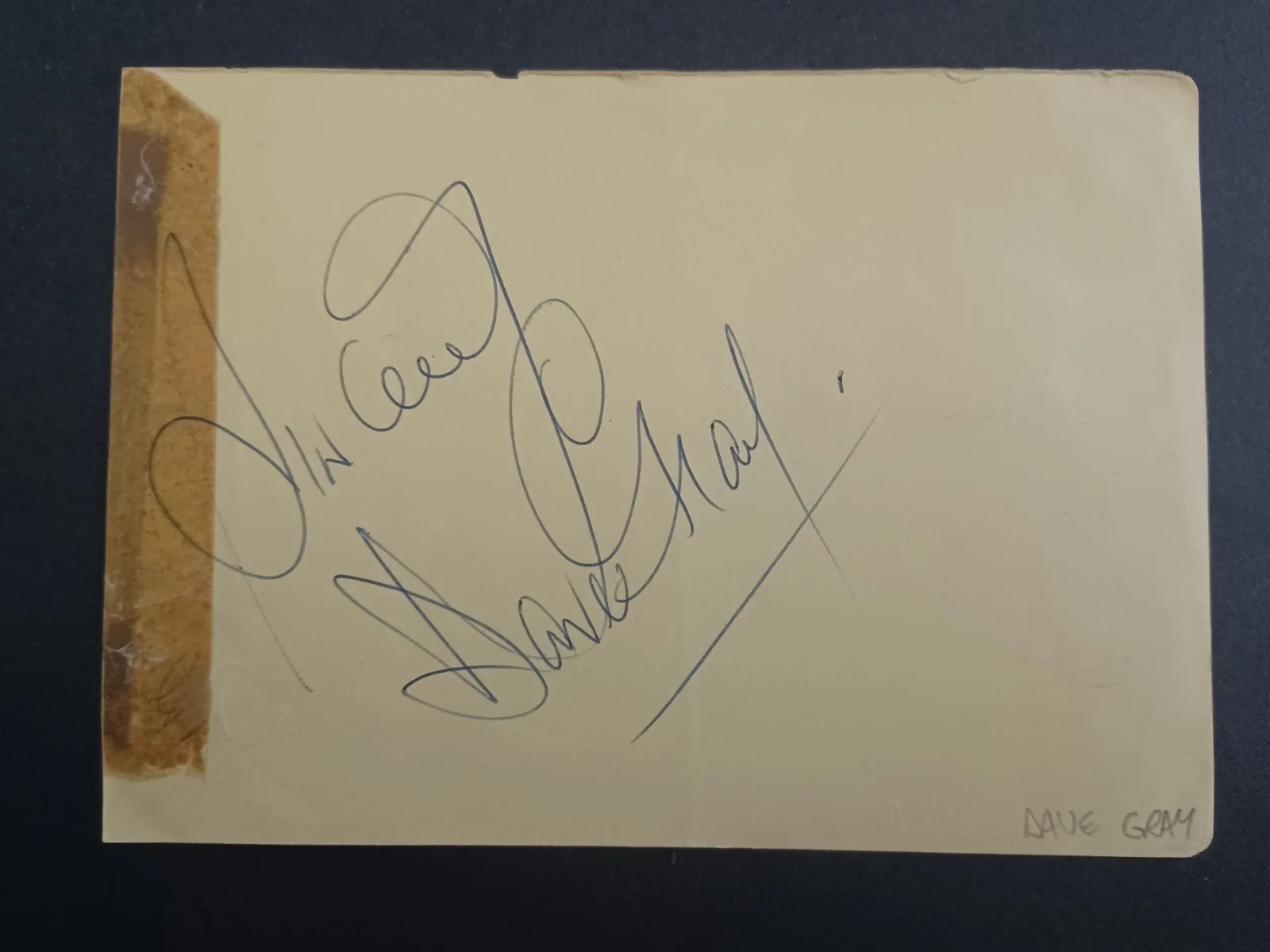 Lynne Carol (d. 1990), Bert Palmer (d. 1980), Dave Gray Signed Album Page, изображение 2