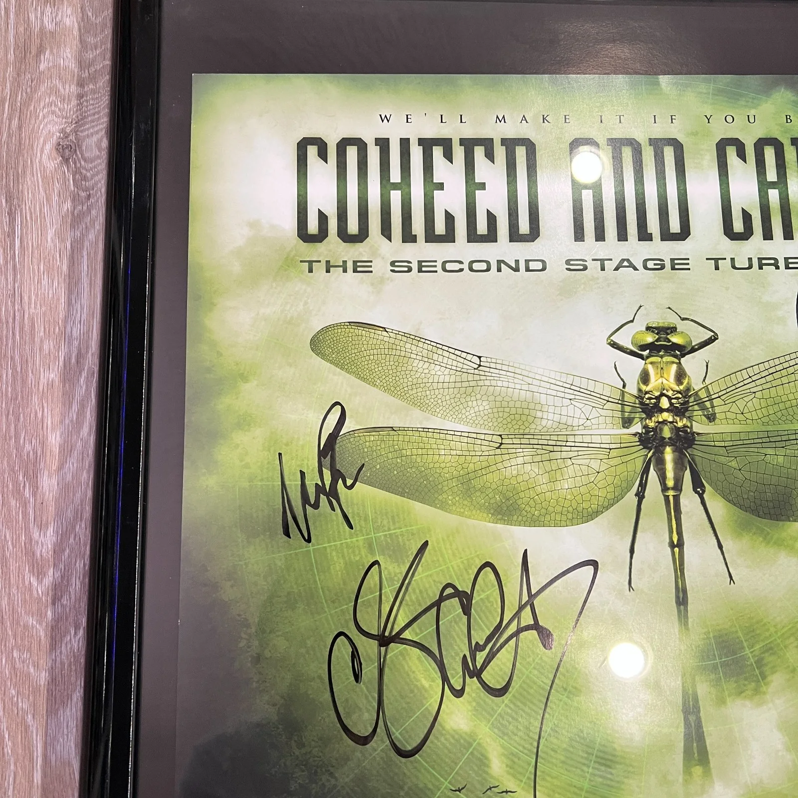 Coheed And Cambria 'Second Stage Turbine Blade' Signed Autographed Framed Poster, image 2