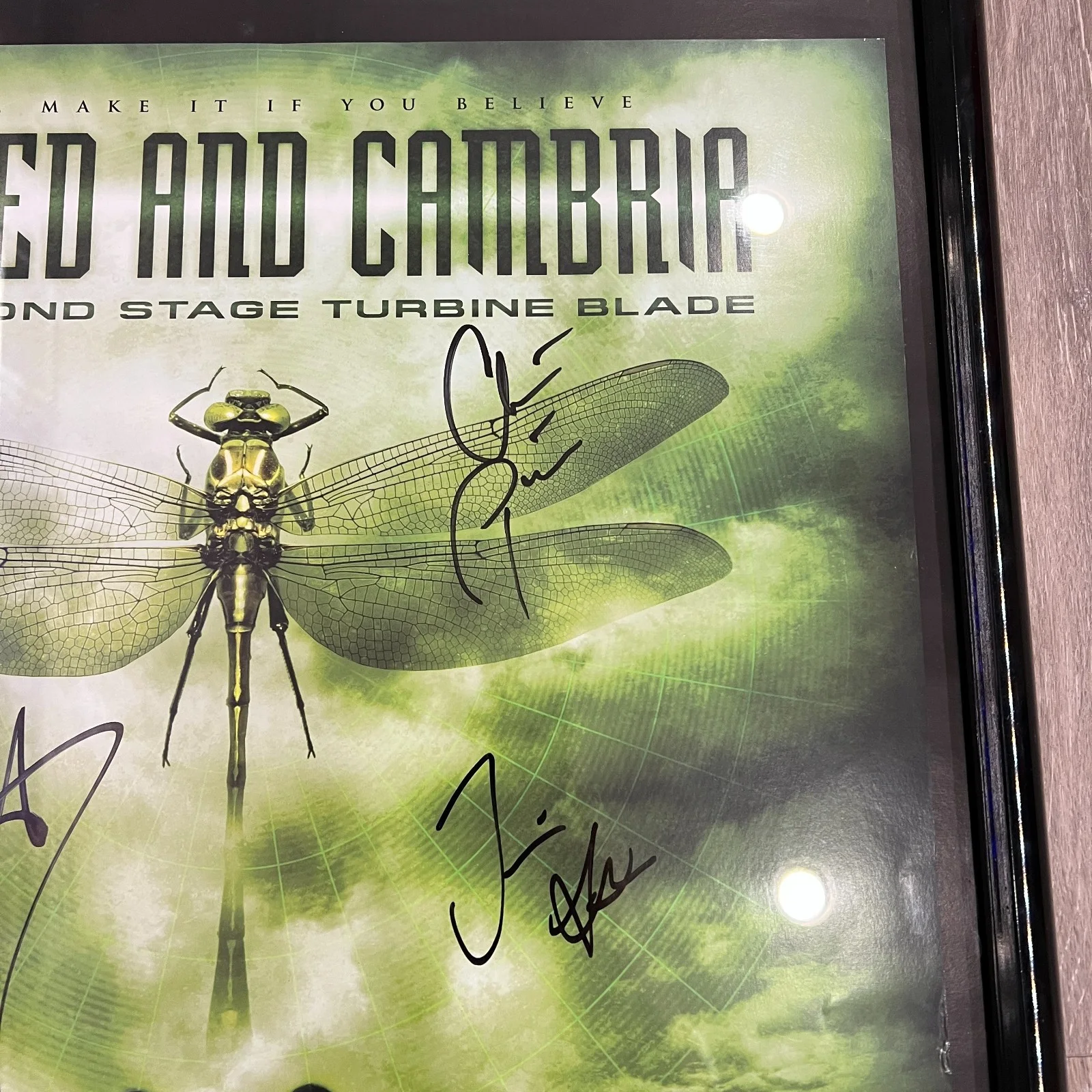 Coheed And Cambria 'Second Stage Turbine Blade' Signed Autographed Framed Poster, image 3
