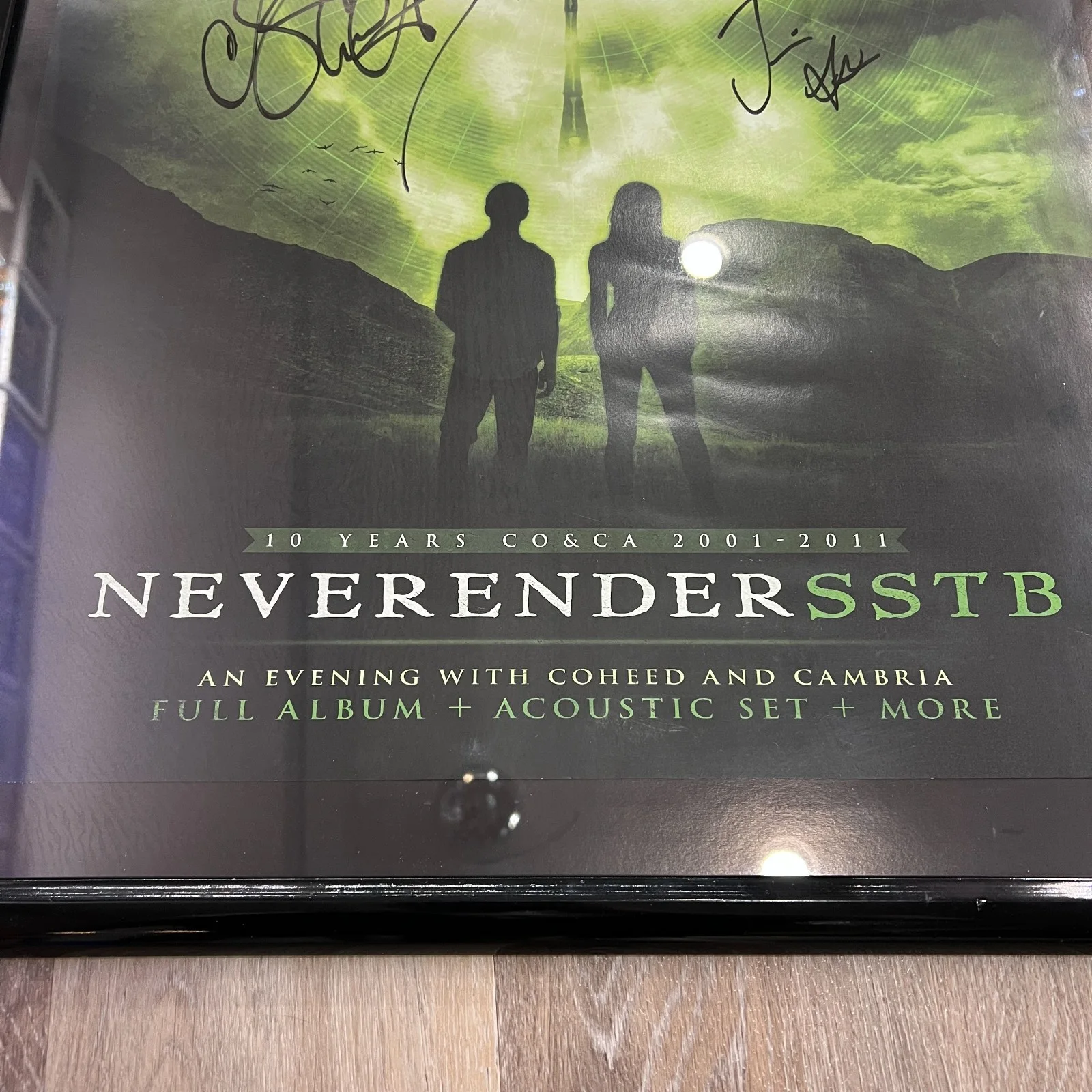 Coheed And Cambria 'Second Stage Turbine Blade' Signed Autographed Framed Poster, image 4