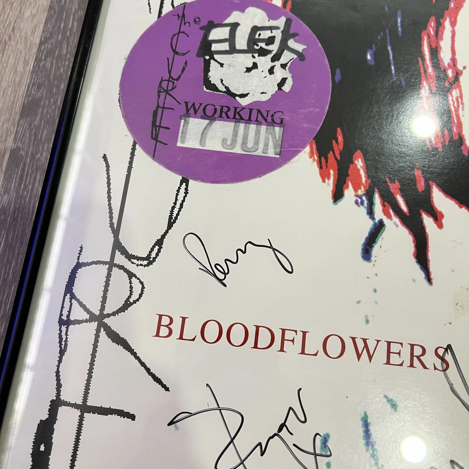 The Cure 'Bloodflowers' Full Band Signed Autographed Flat [JSA], image 4