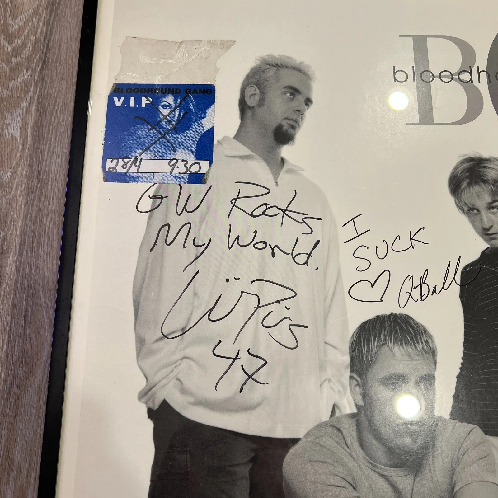 Bloodhound Hang Full Band Signed Autographed Framed Poster [JSA], image 3