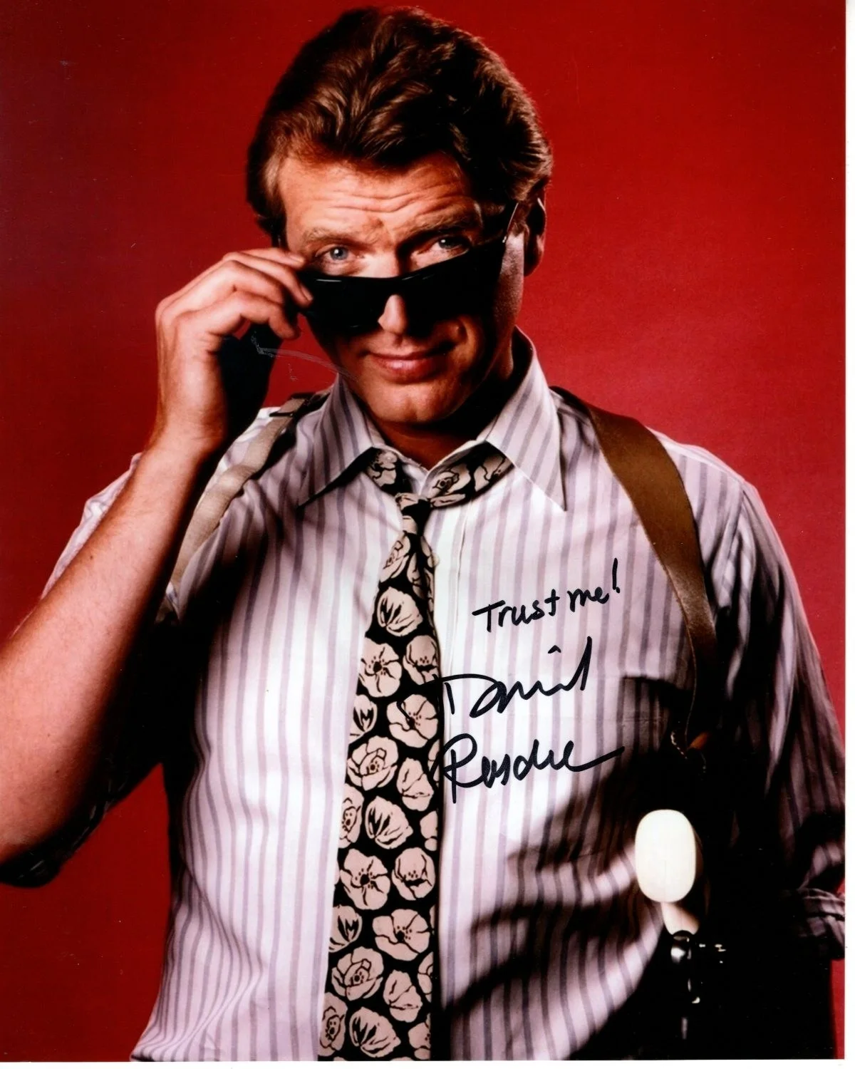 David Rasche — DAVID RASCHE Signed Autographed 8x10 SLEDGE HAMMER! Photo