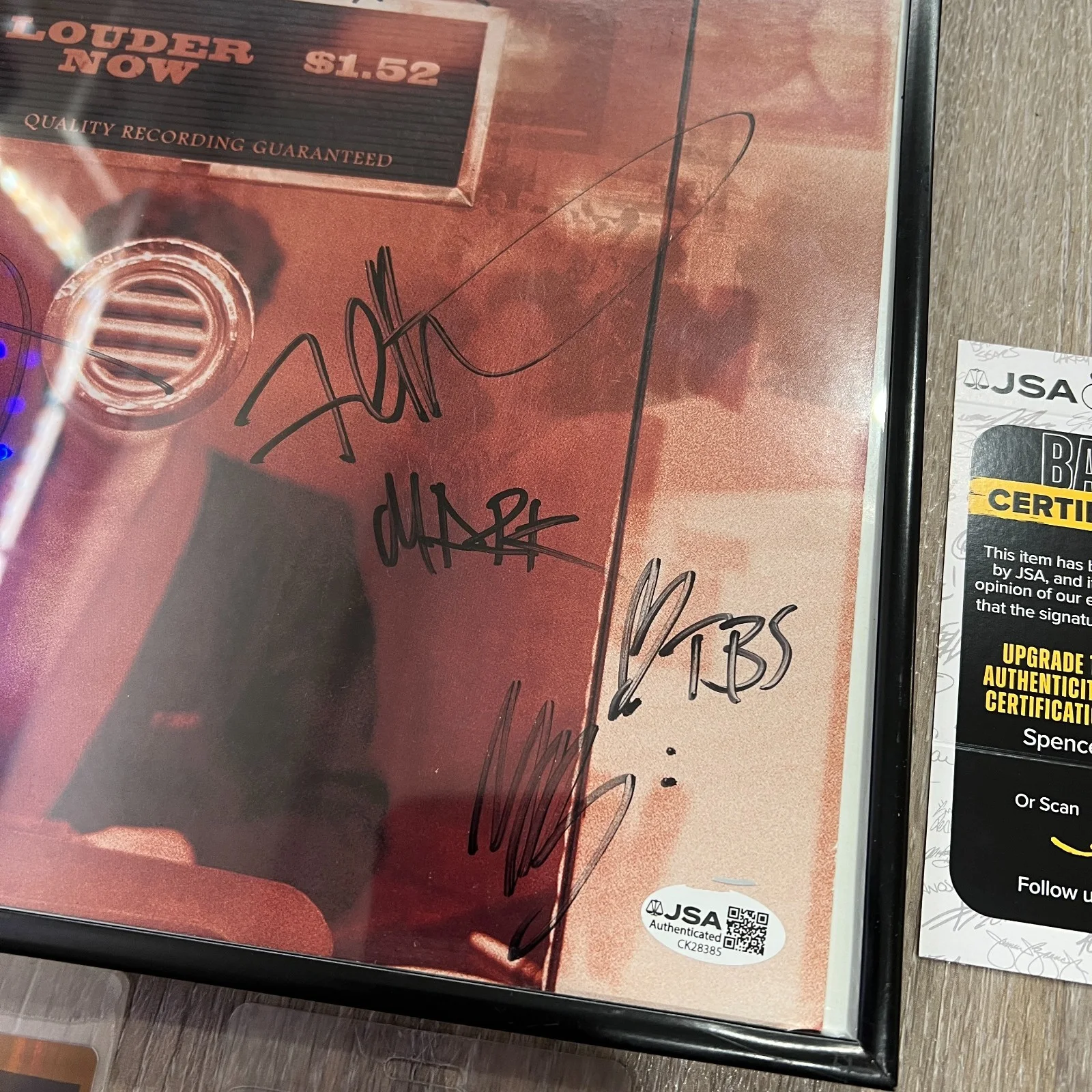 Taking Back Sunday 'Louder Now' Full Band Signed Autographed Flat [JSA], image 5