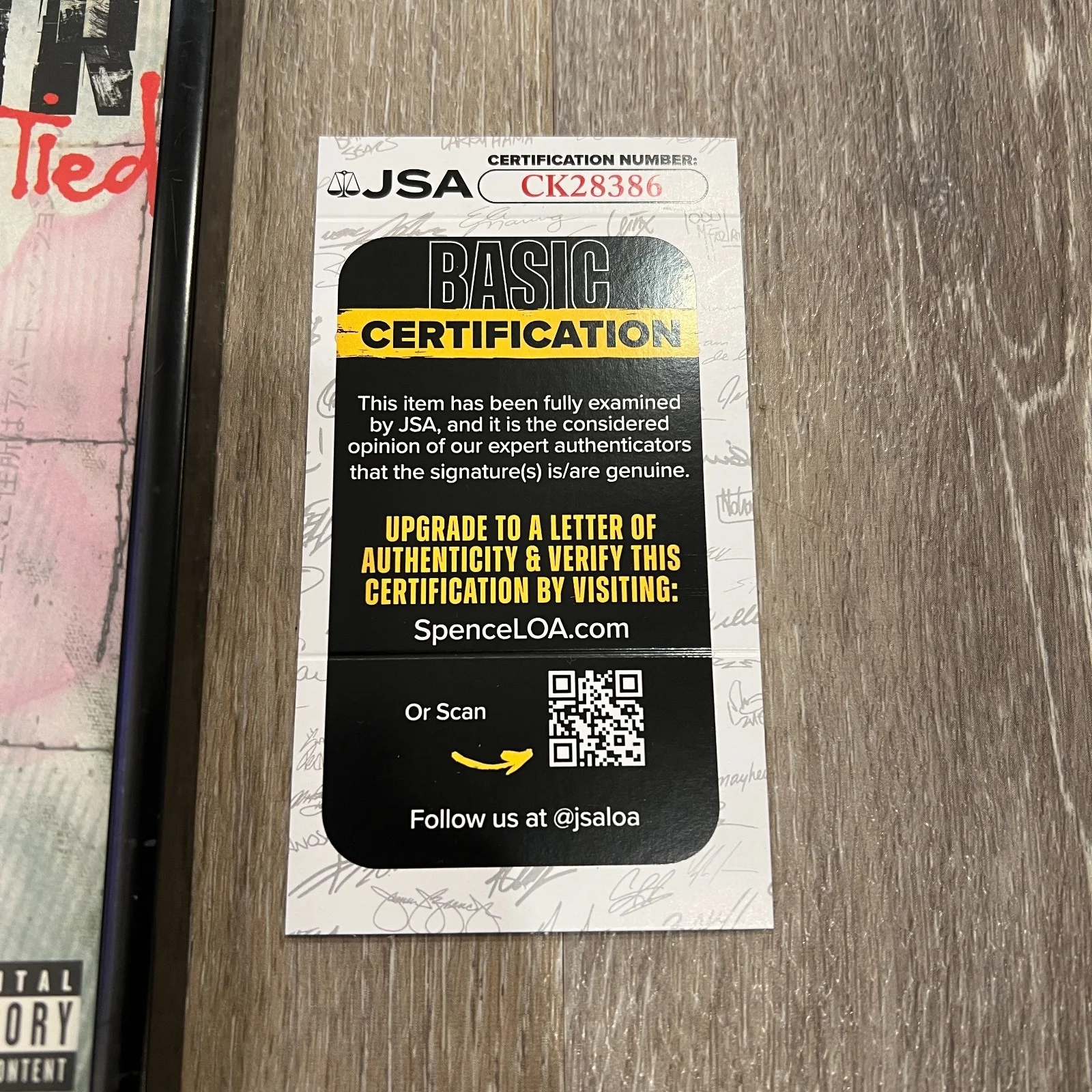 Mike Shinoda — Fort Minor 'The Rising Tide' Mike Shinoda Signed Autographed Flat [JSA], изображение 2