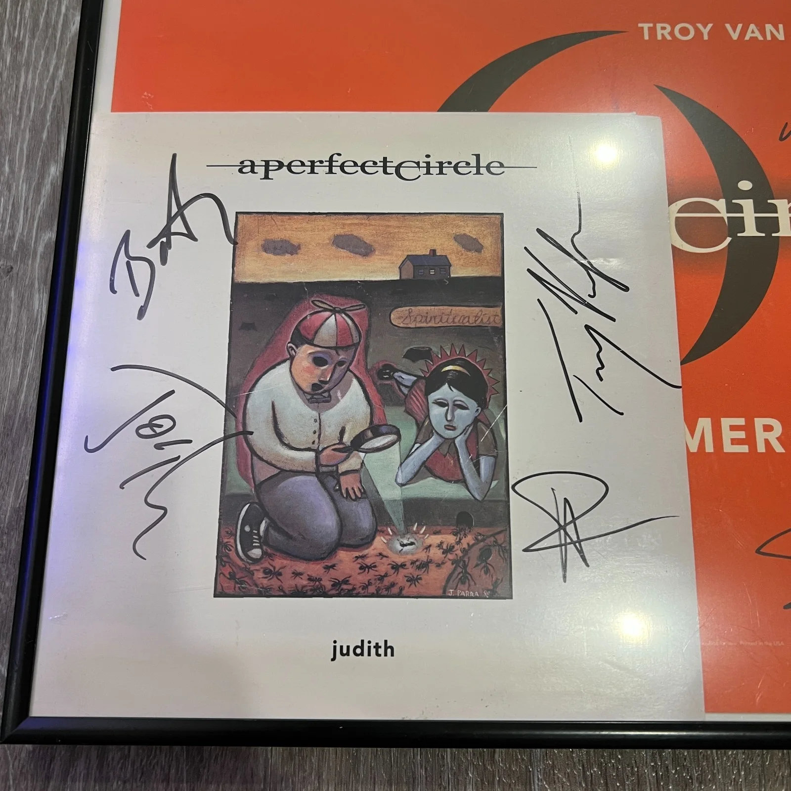 A Perfect Circle 'Judtih + Mer De Noms' Signed Autographed Flat + 45 Vinyl [JSA], изображение 3