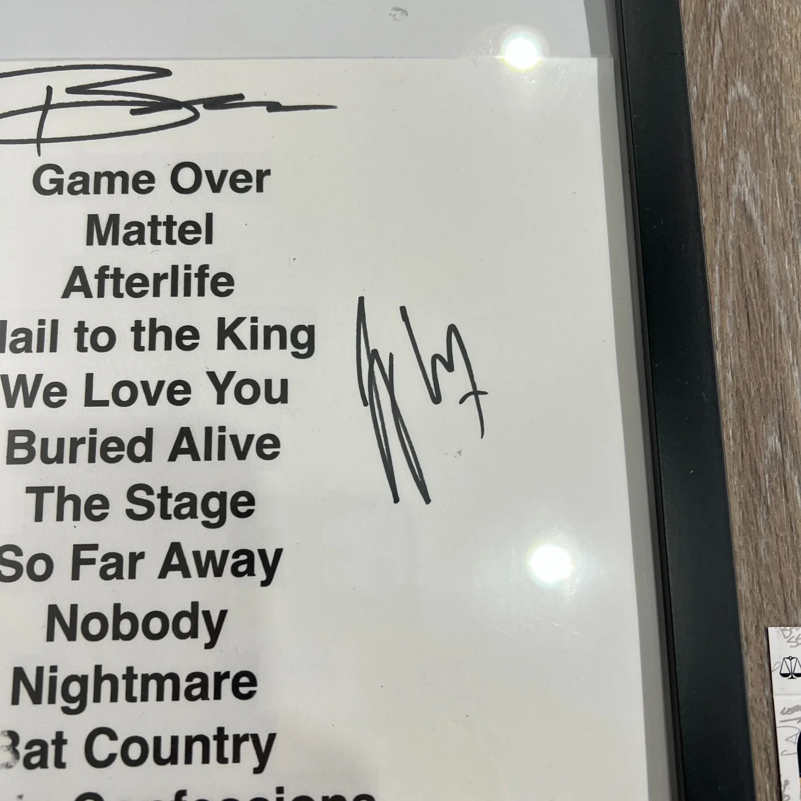 Avenged Sevenfold Full Band Signed Autographed Tour Setlist [JSA], image 3
