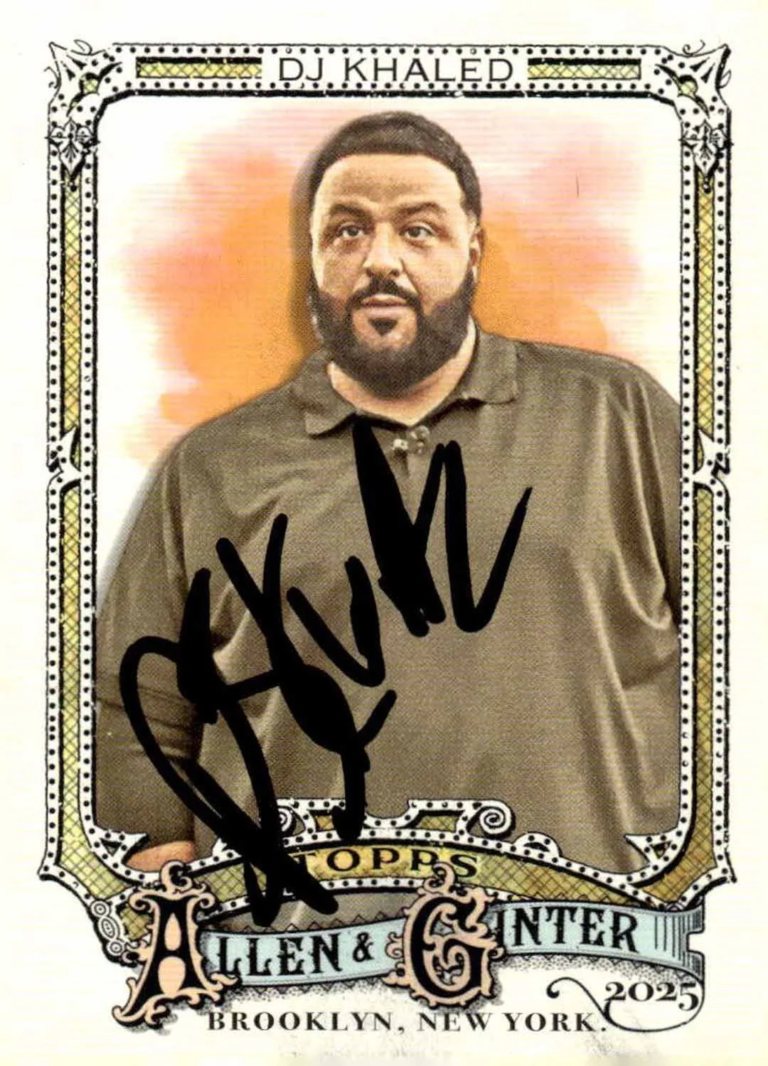 DJ Khaled — DJ Khaled Signed Allen & Ginter Card COA Proof Photo