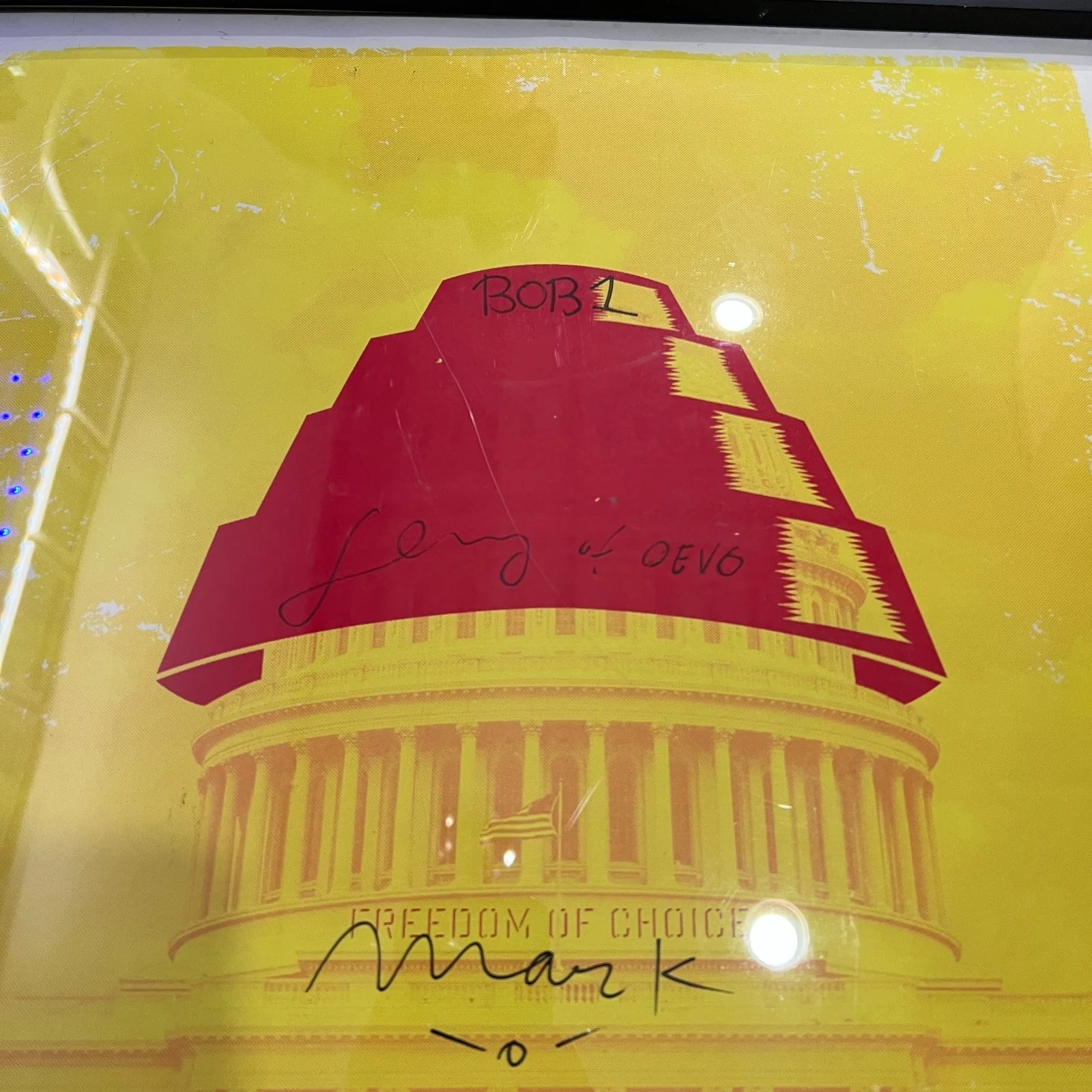Devo 'Freedom Of Choice' Signed Autographed Print Album Poster, изображение 4