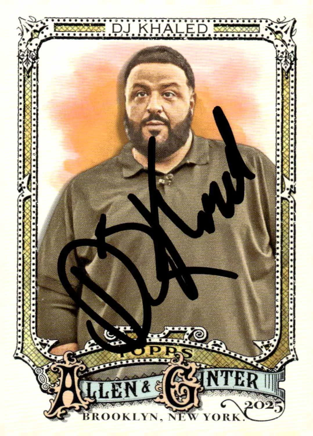 DJ Khaled — DJ Khaled Signed Allen & Ginter Card COA 2 Proof Photo